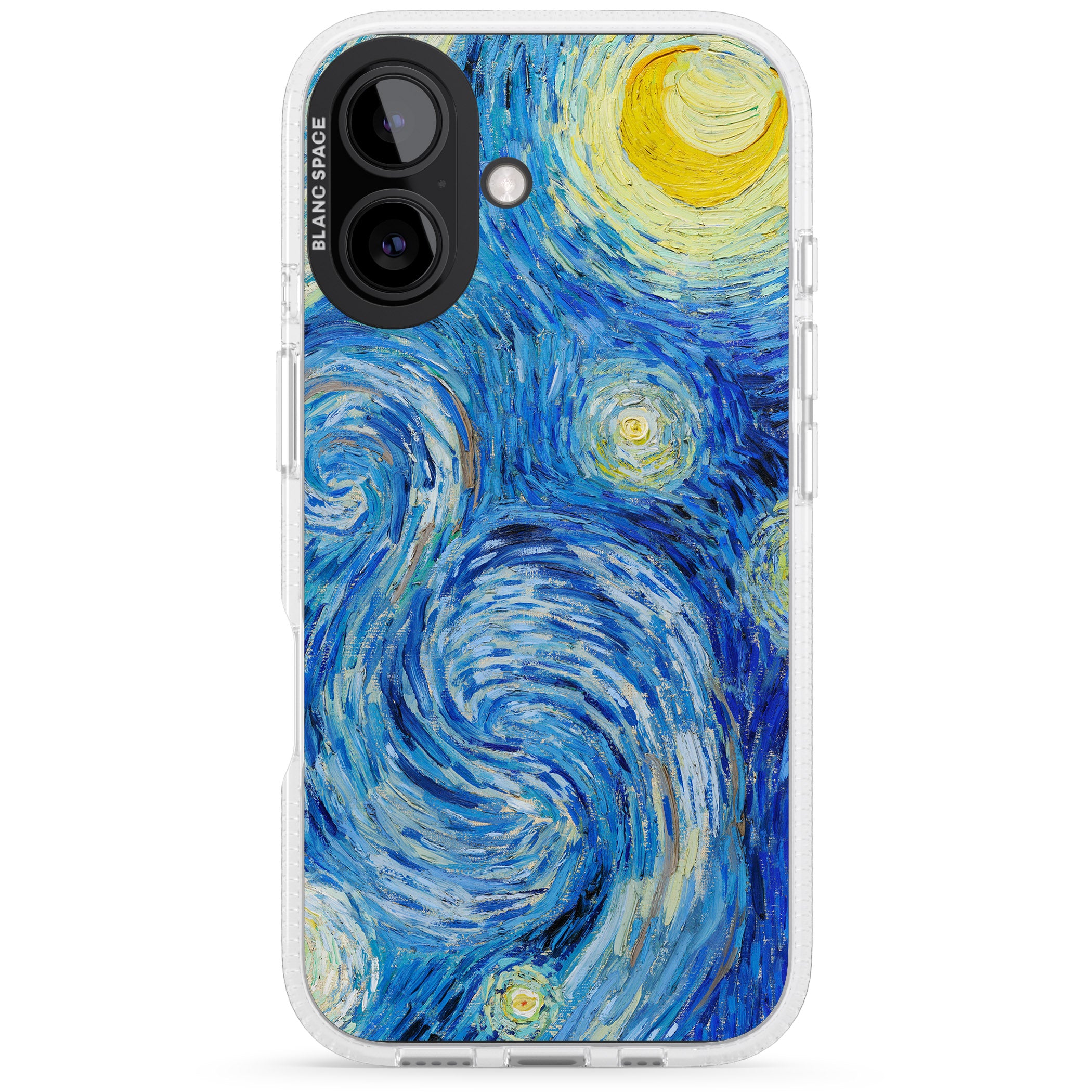 The Starry Night by Vincent Van Gogh iPhone 16 / 16 Plus Clear Case Impact Air - Blanc Space