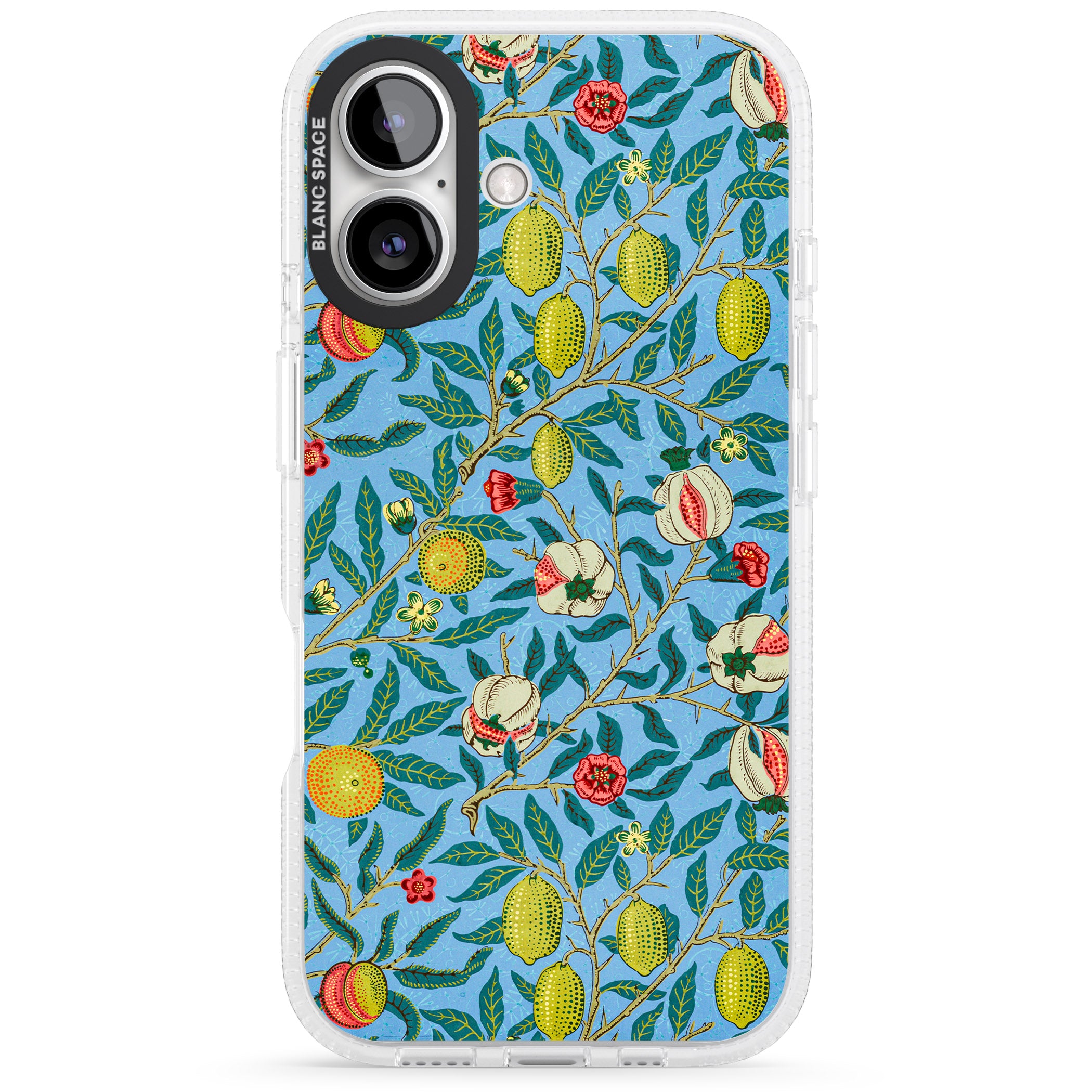 Vintage Fruits iPhone 16 / 16 Plus Clear Case Impact Air - Blanc Space