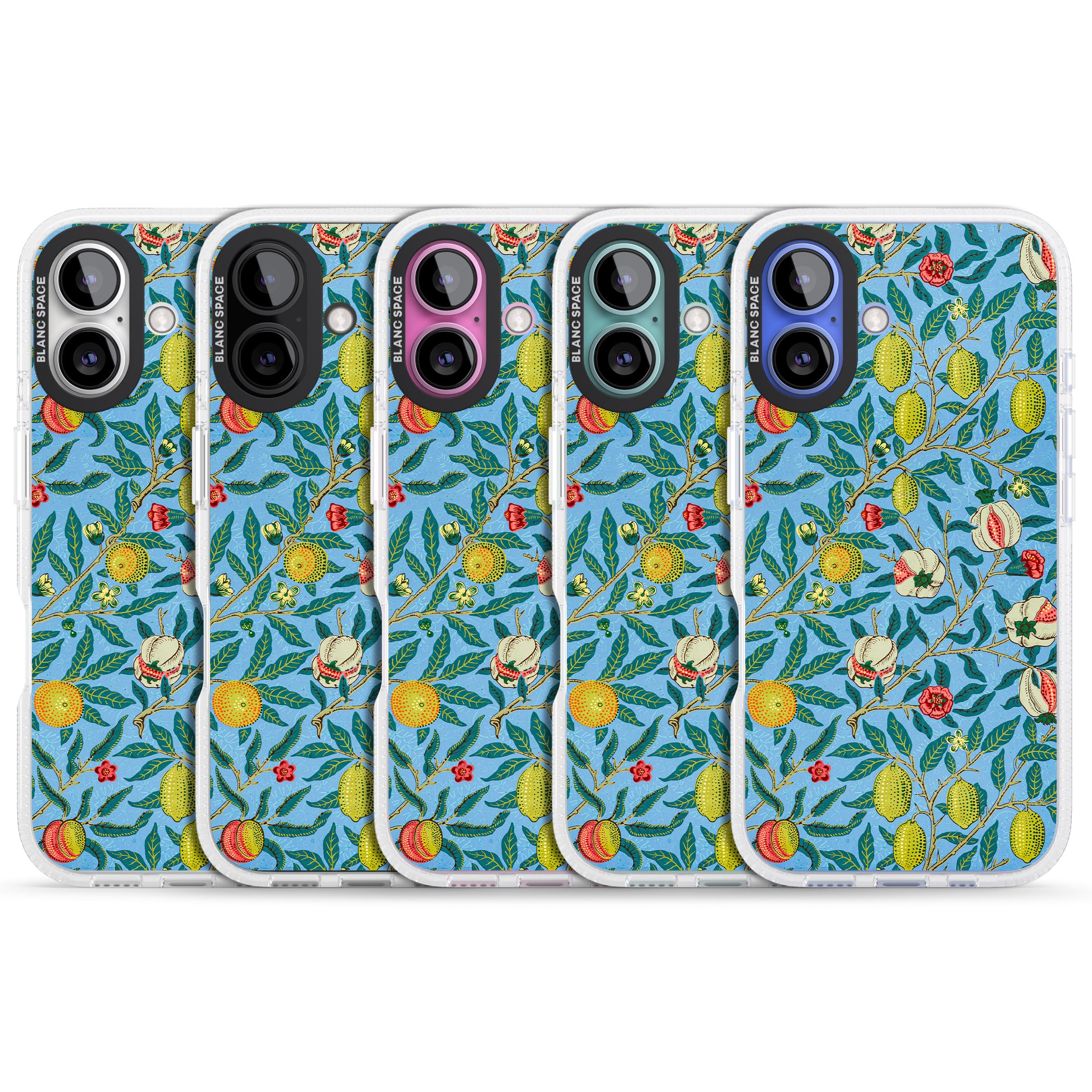 Vintage Fruits iPhone 16 / 16 Plus Clear Case Impact Air - Blanc Space