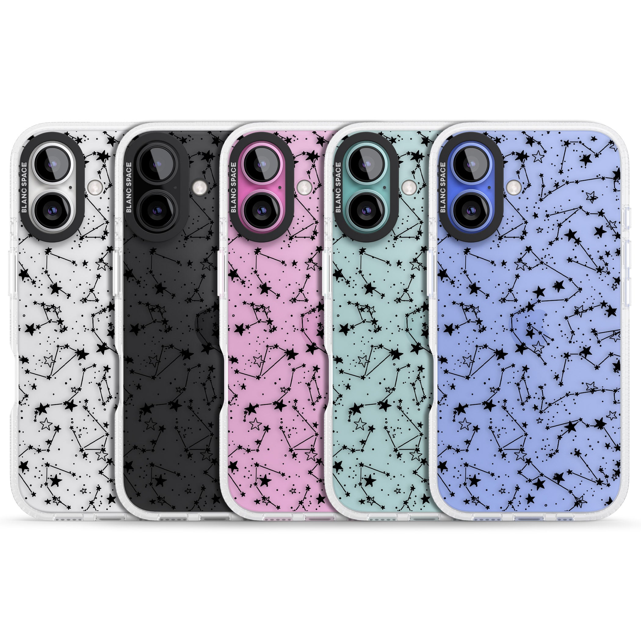 Constellations iPhone 16 / 16 Plus Clear Case Impact Air - Blanc Space