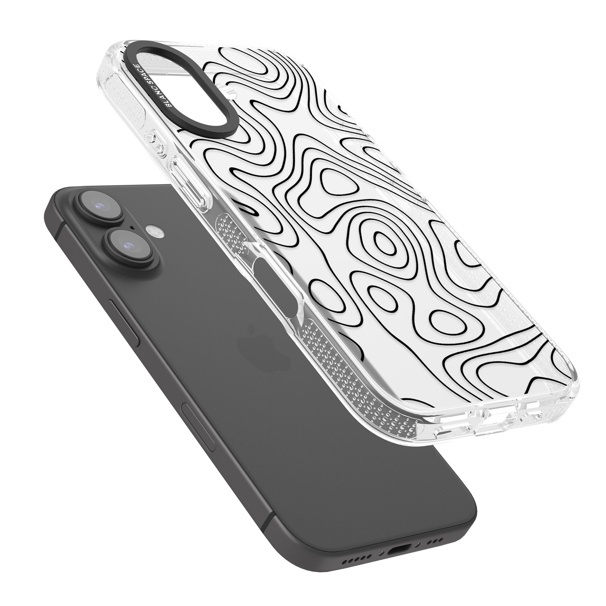 Damascus Steel iPhone 16 / 16 Plus Clear Case Impact Air - Blanc Space