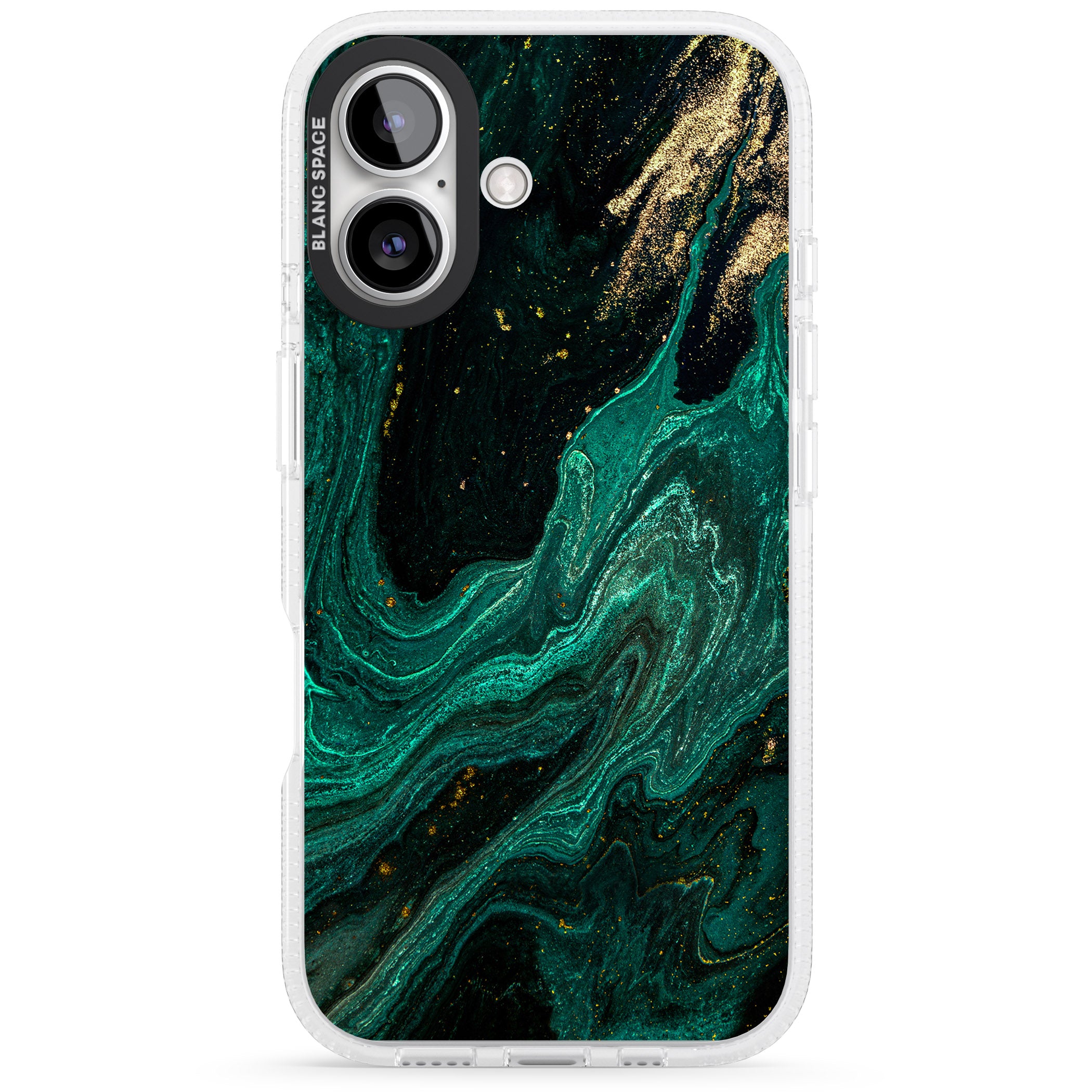 Emerald Lagoon iPhone 16 / 16 Plus Clear Case Impact Air - Blanc Space
