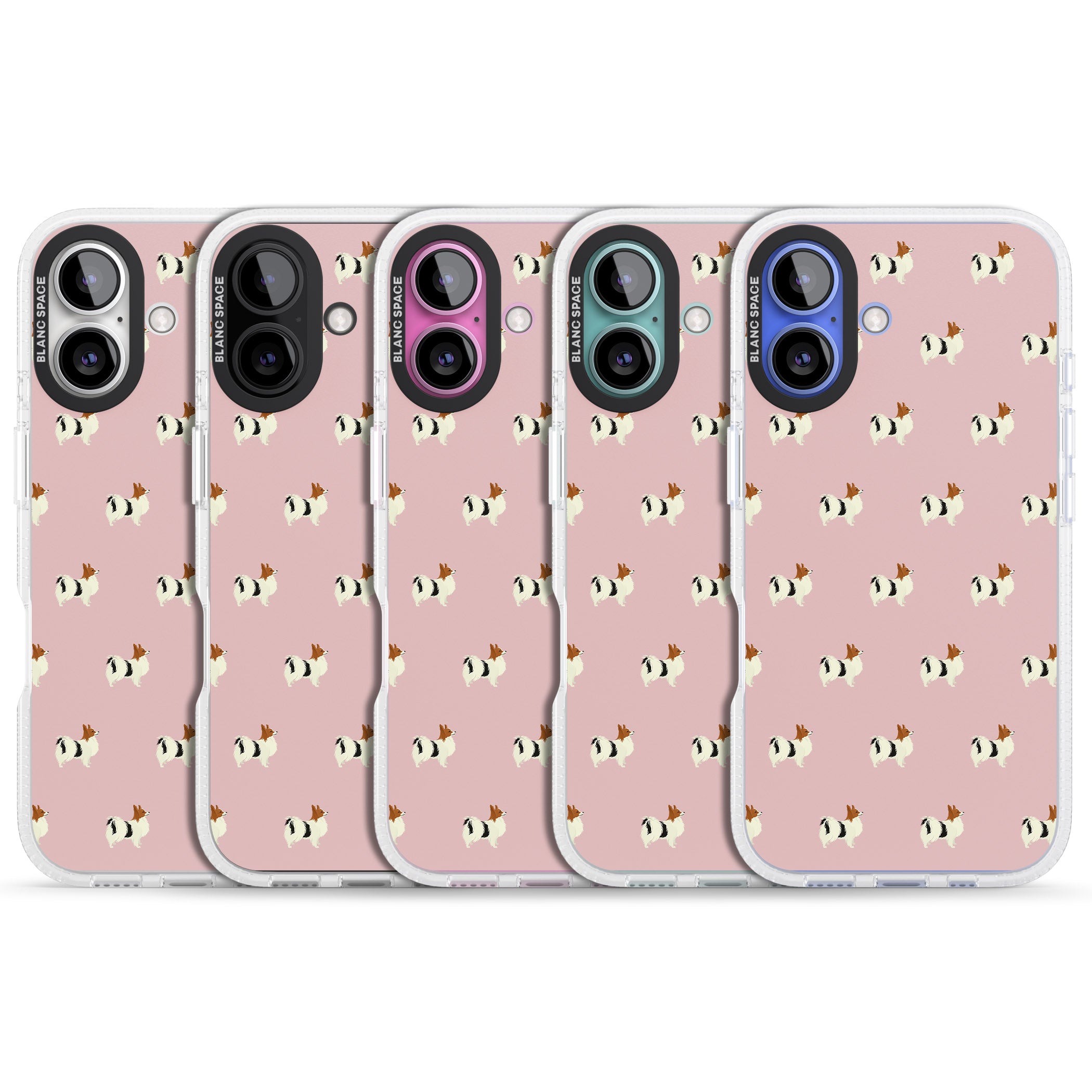 German Shorthaired Pointer Dog Pattern Clear iPhone 16 / 16 Plus Clear Case Impact Air - Blanc Space