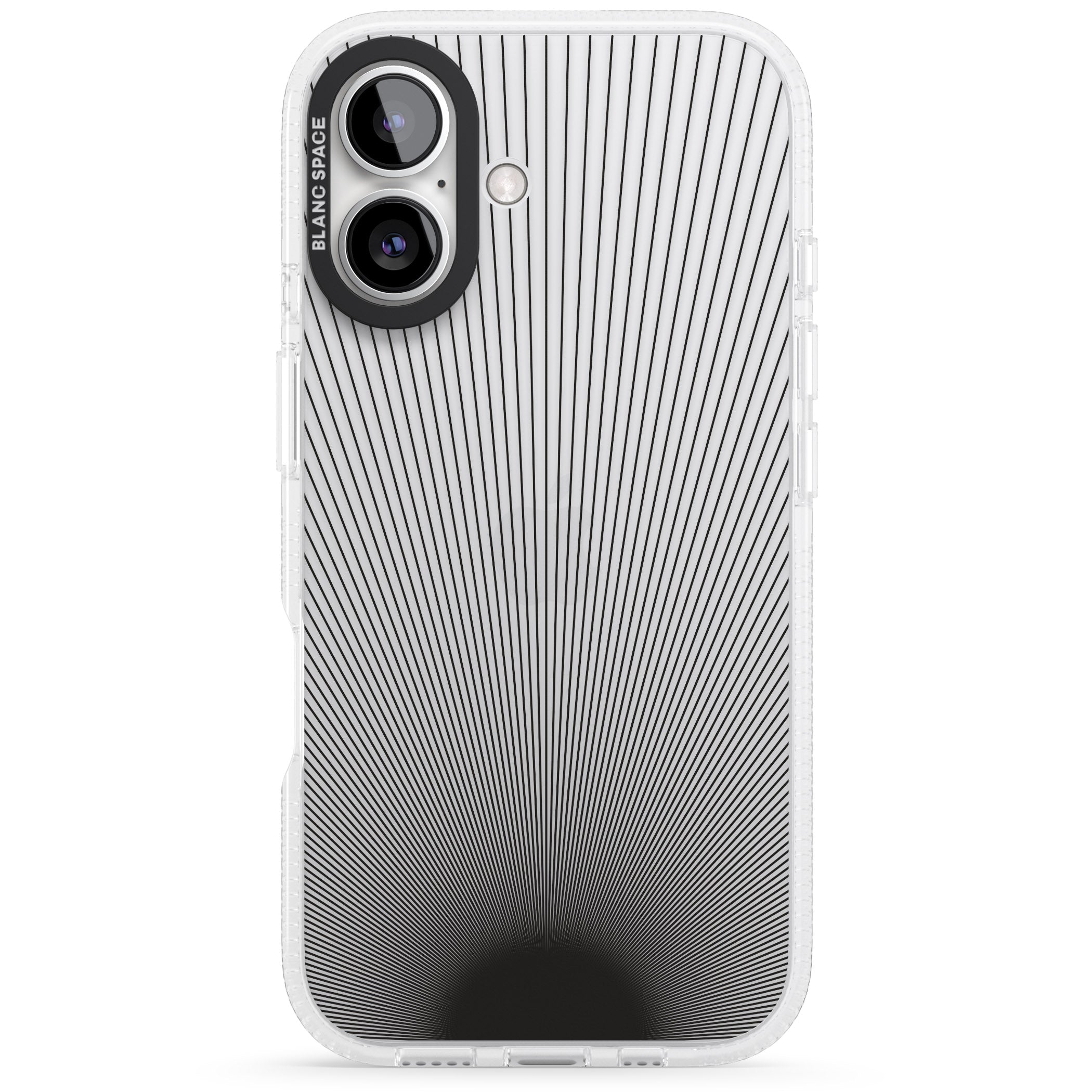 Abstract Lines: Sunset iPhone 16 / 16 Plus Clear Case Impact Air - Blanc Space