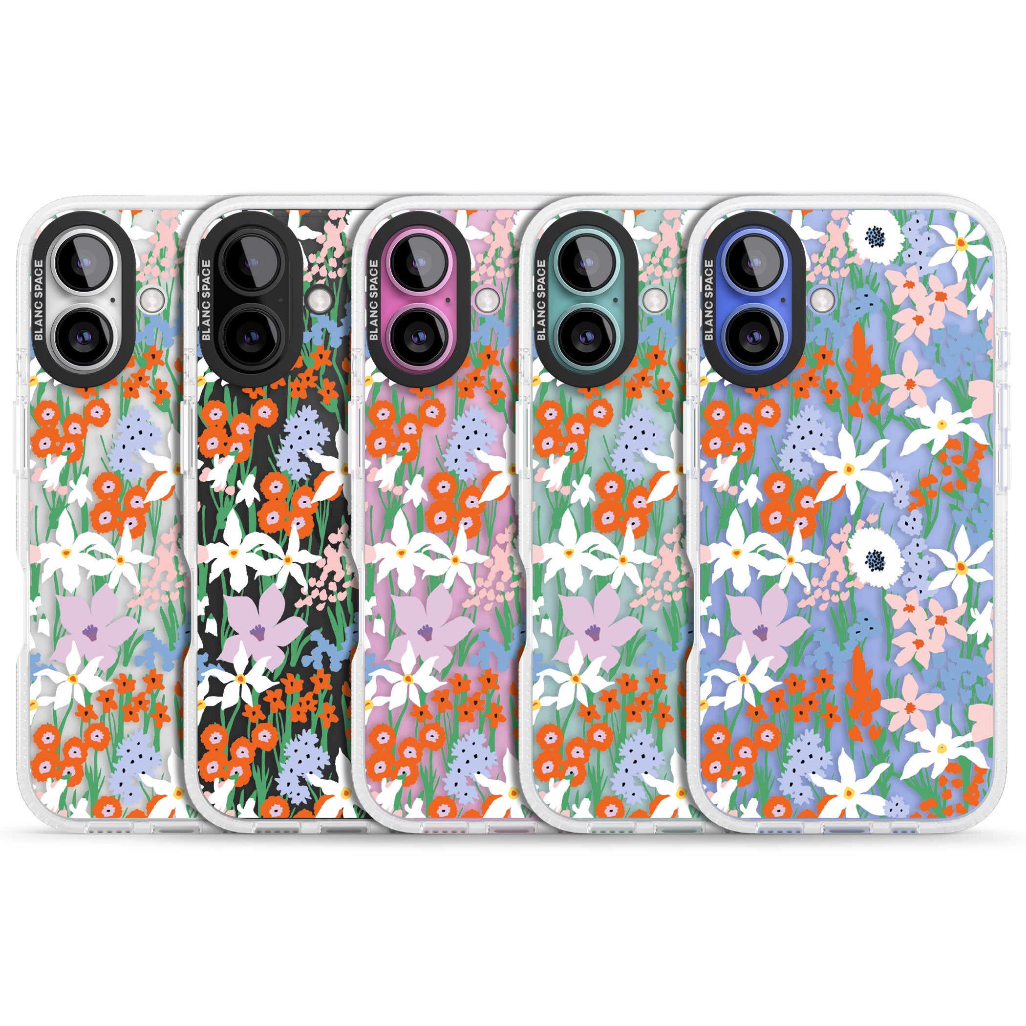 Springtime Meadow: Transparent iPhone 16 / 16 Plus Clear Case Impact Air - Blanc Space