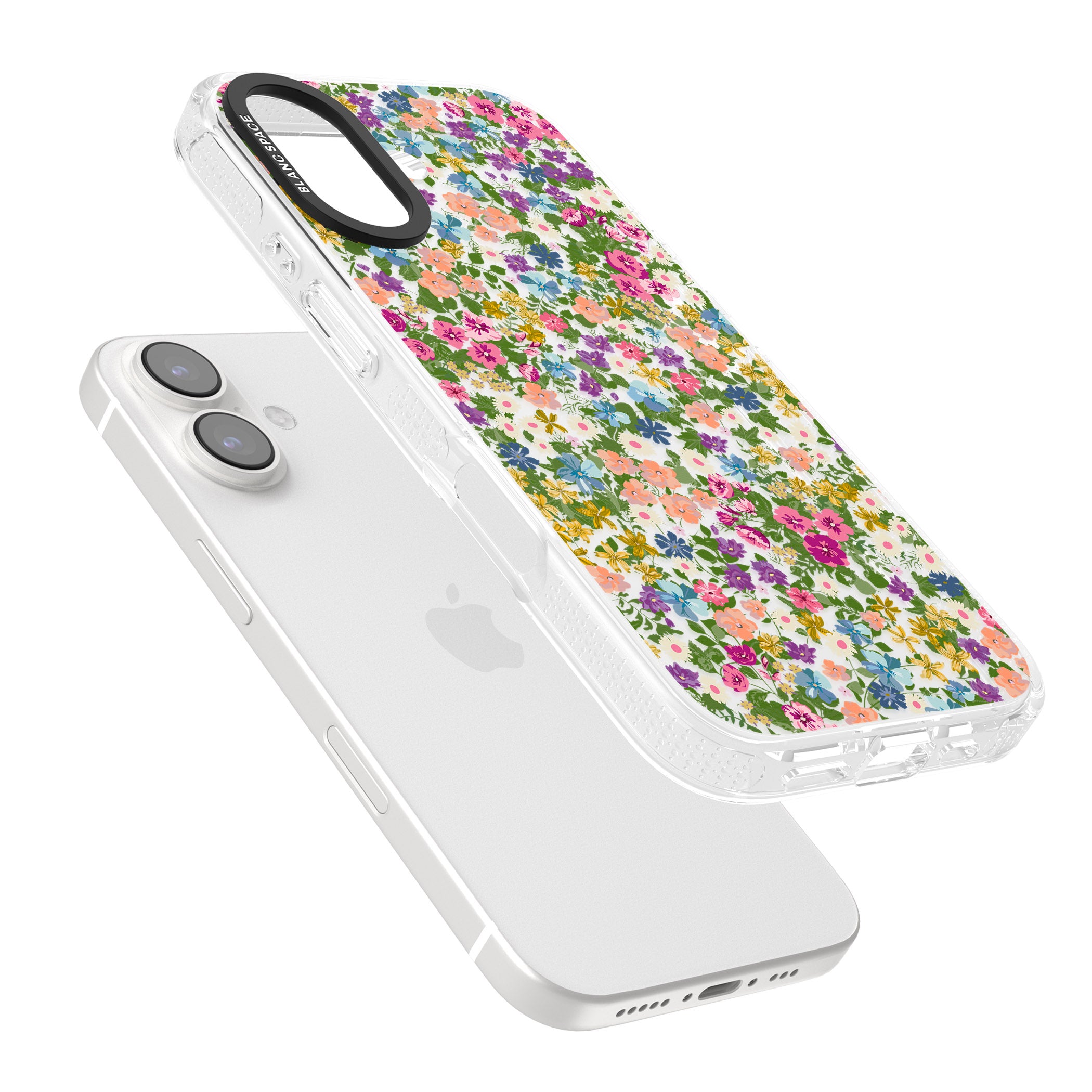 Tuscan Meadow iPhone 16 / 16 Plus Clear Case Impact Air - Blanc Space