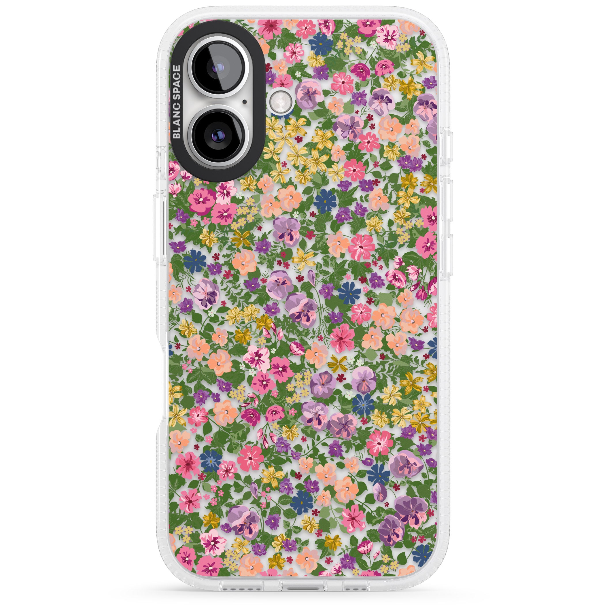 Lake Como Meadow iPhone 16 / 16 Plus Clear Case Impact Air - Blanc Space