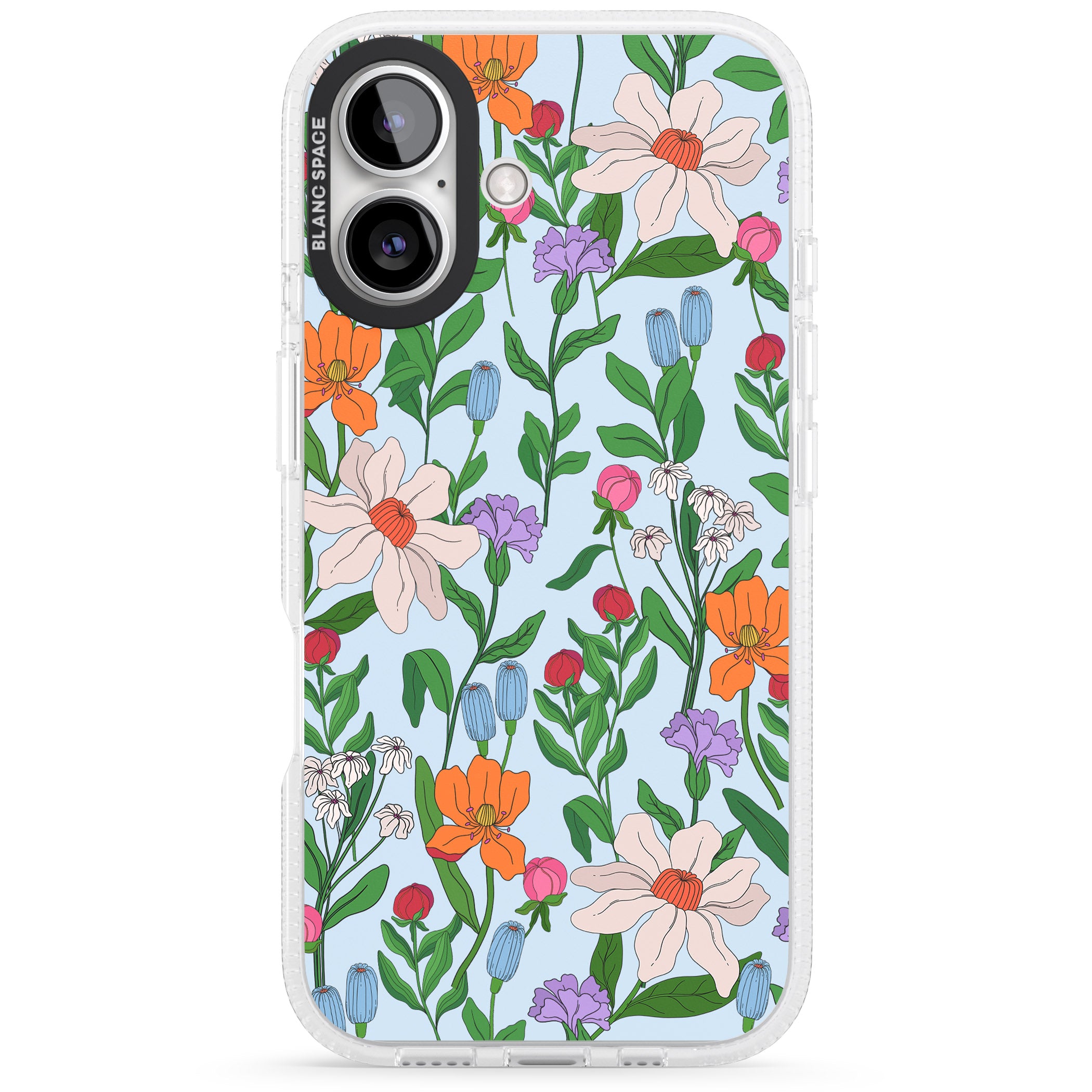 Full Bloom - Background iPhone 16 / 16 Plus Clear Case Impact Air - Blanc Space