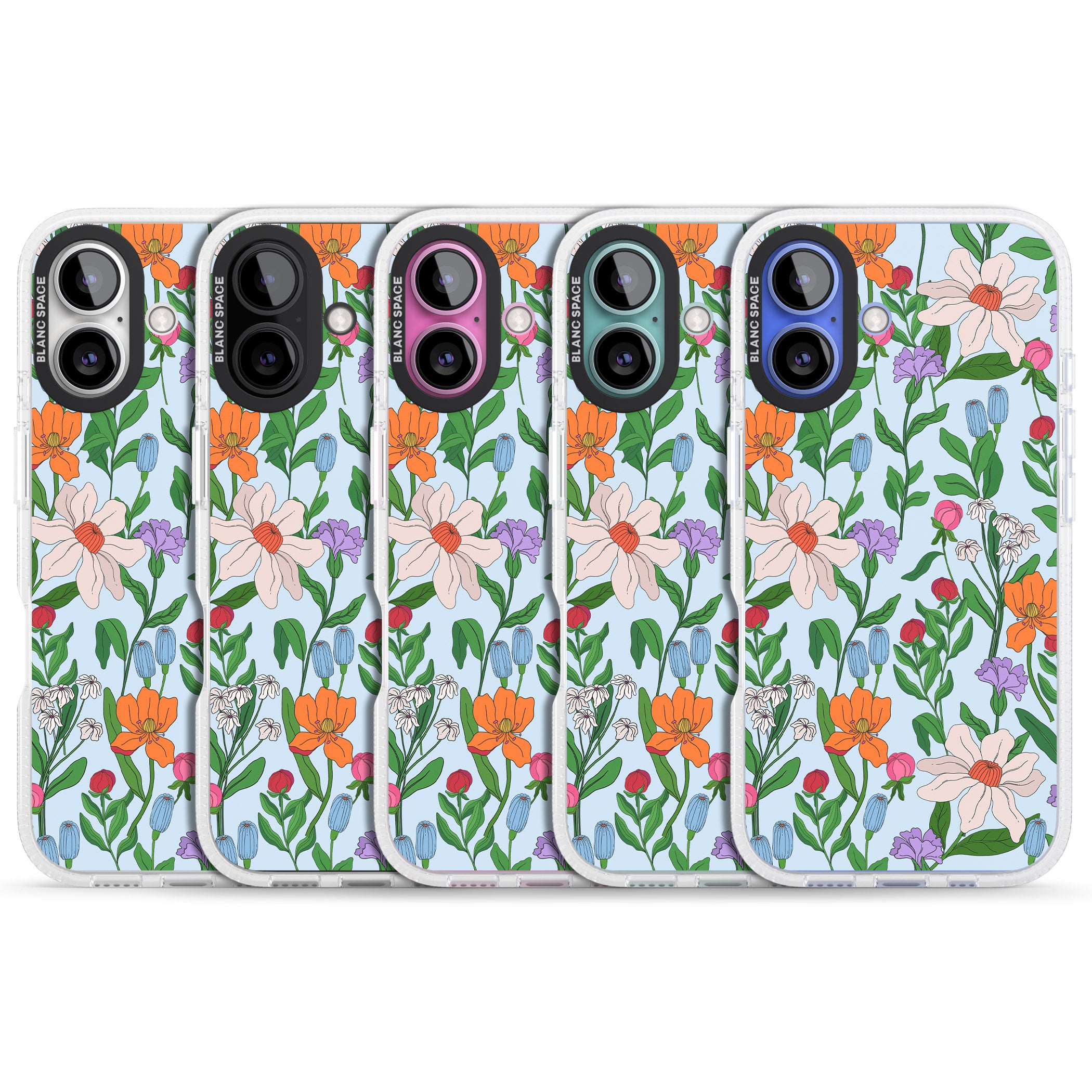 Full Bloom - Background iPhone 16 / 16 Plus Clear Case Impact Air - Blanc Space