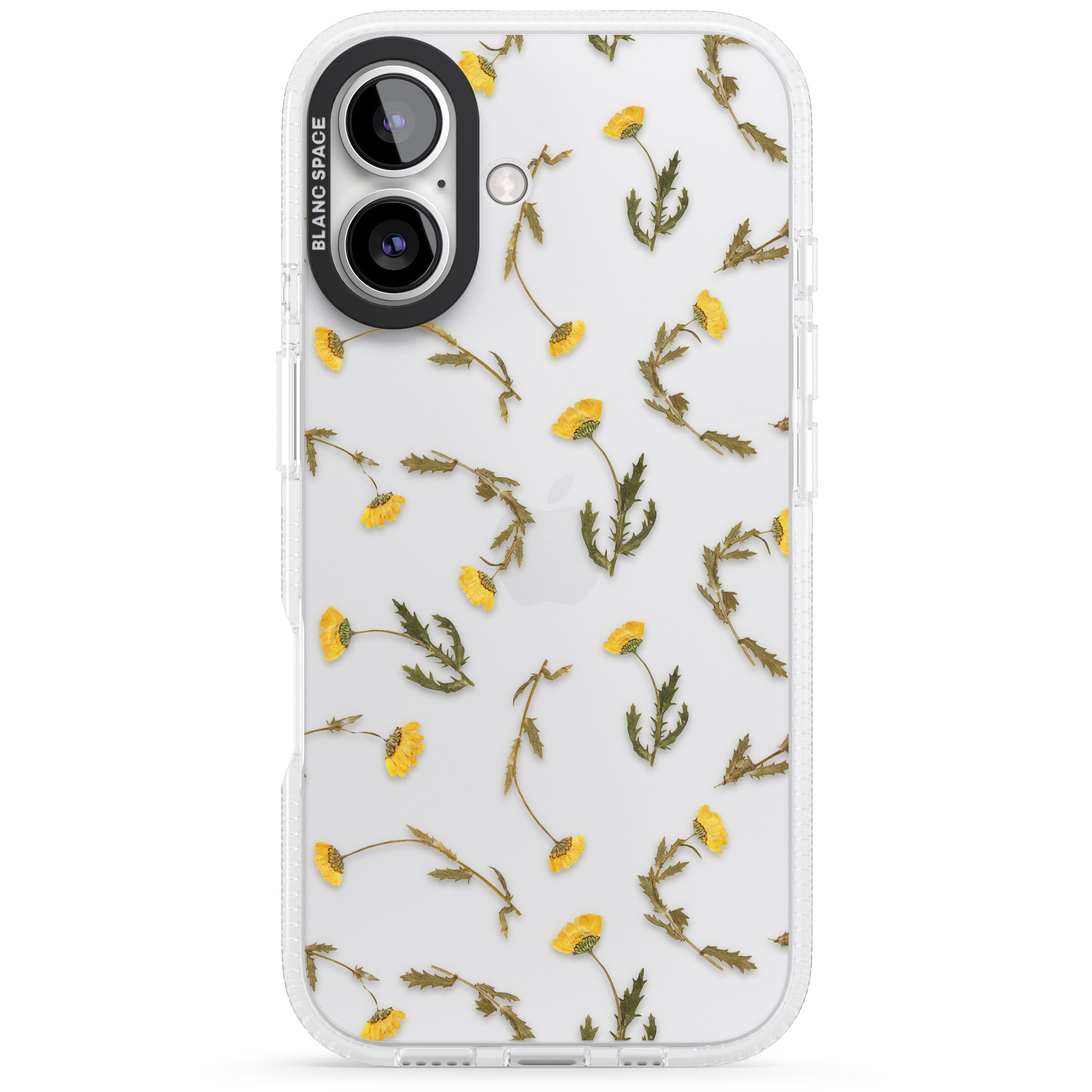 Long Stemmed Wildflowers - Dried Flower-Inspired iPhone 16 / 16 Plus Clear Case Impact Air - Blanc Space