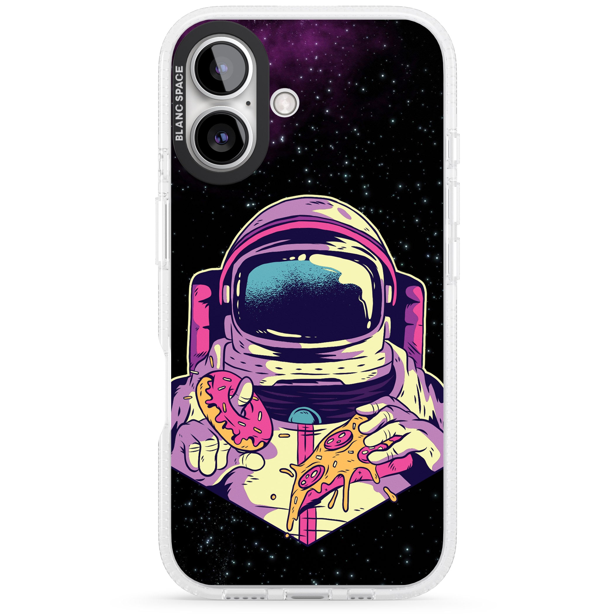 Astro Cheat Meal iPhone 16 / 16 Plus Clear Case Impact Air - Blanc Space