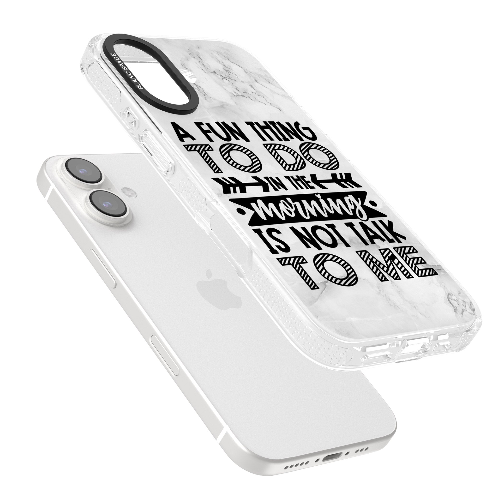 A Fun thing to do iPhone 16 / 16 Plus Clear Case Impact Air - Blanc Space