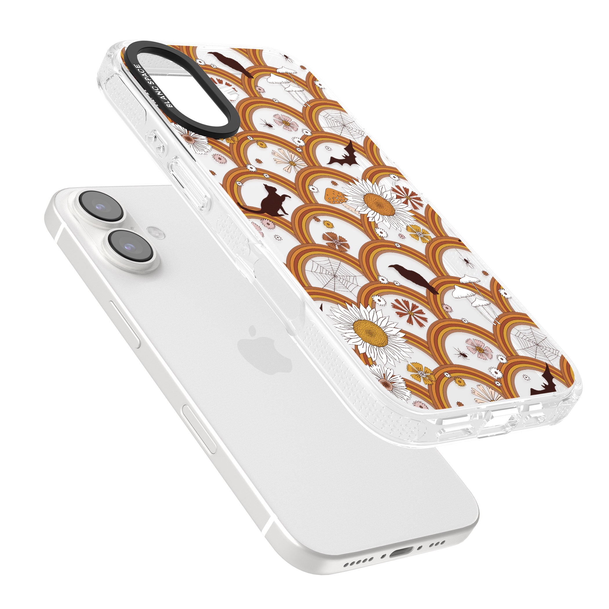 Halloween Rainbows iPhone 16 / 16 Plus Clear Case Impact Air - Blanc Space