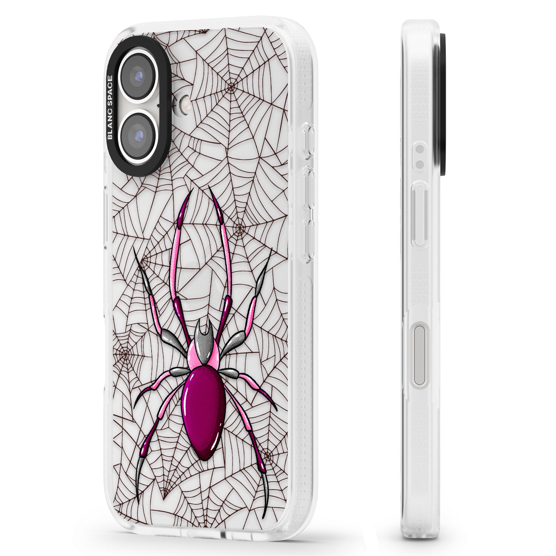 Arachnophobia iPhone 16 / 16 Plus Clear Case Impact Air - Blanc Space