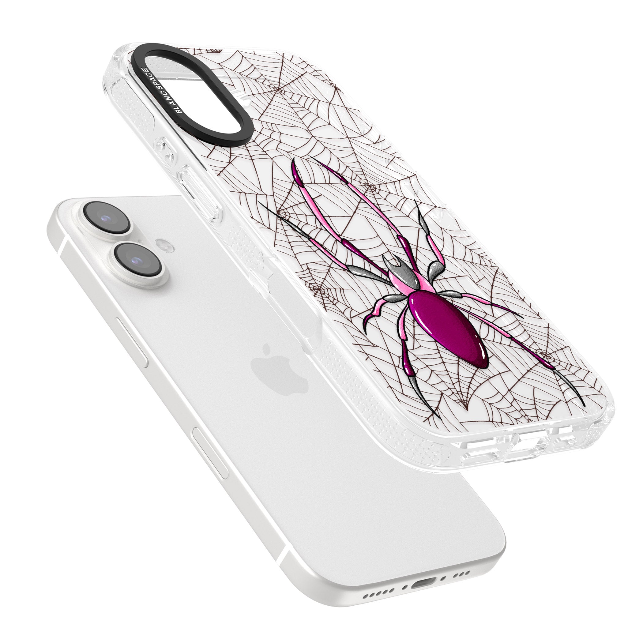 Arachnophobia iPhone 16 / 16 Plus Clear Case Impact Air - Blanc Space