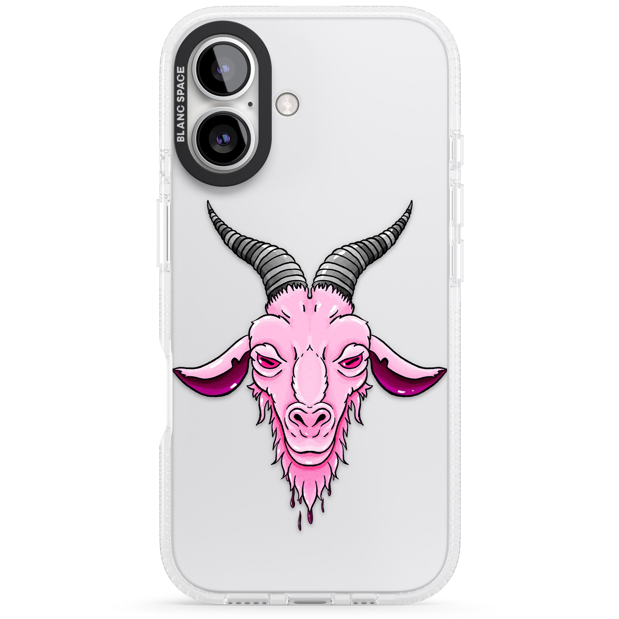 Ba-phomet iPhone 16 / 16 Plus Clear Case Impact Air - Blanc Space