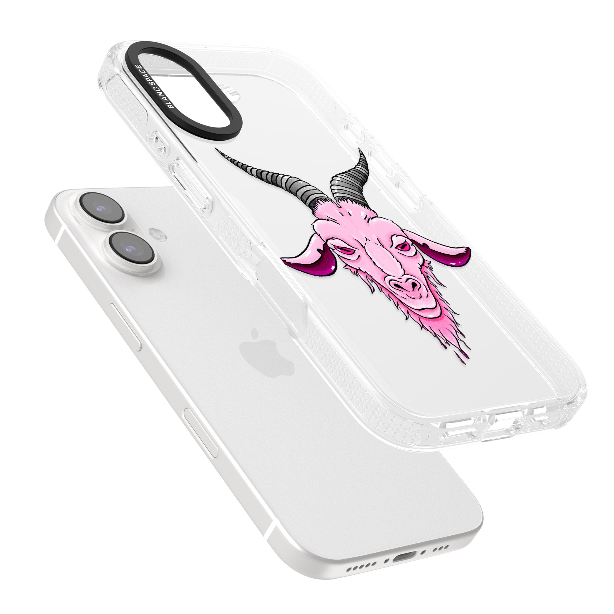 Ba-phomet iPhone 16 / 16 Plus Clear Case Impact Air - Blanc Space