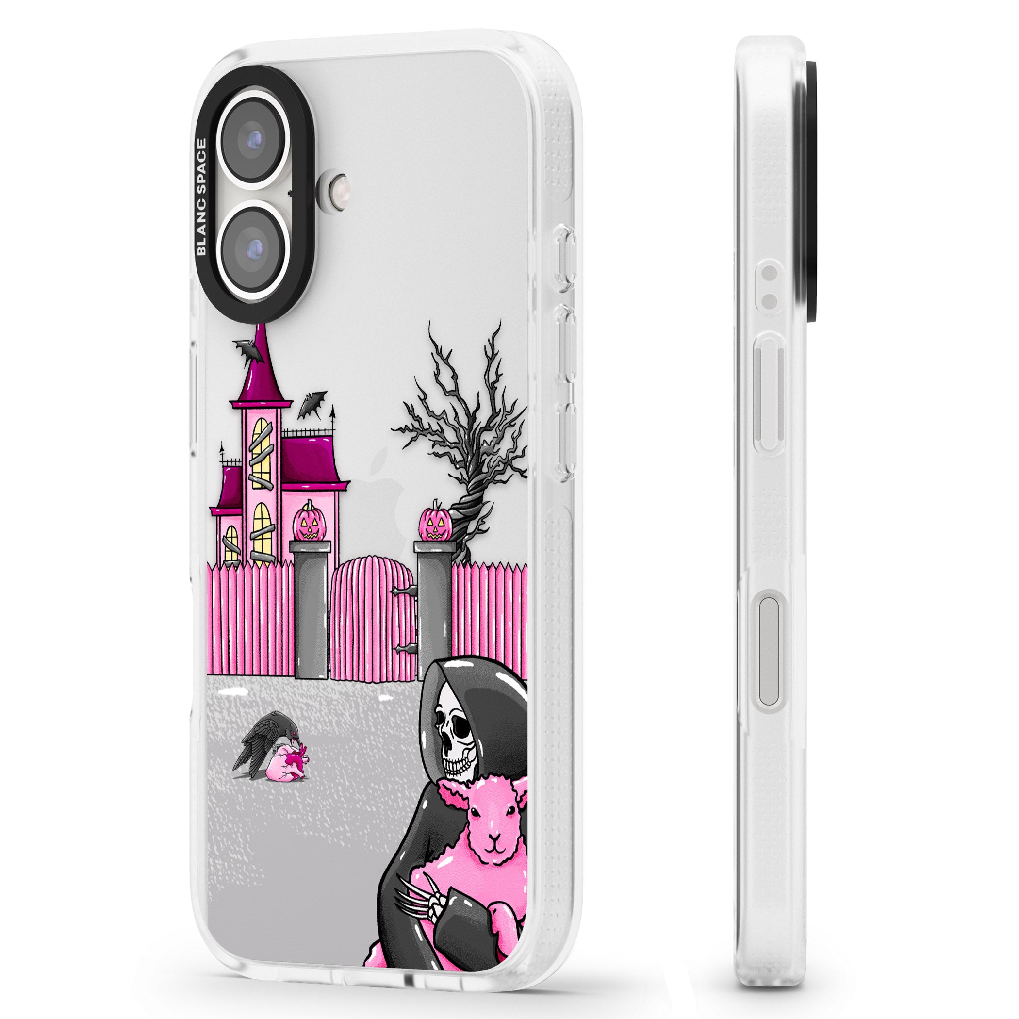 Left With My Heart iPhone 16 / 16 Plus Clear Case Impact Air - Blanc Space