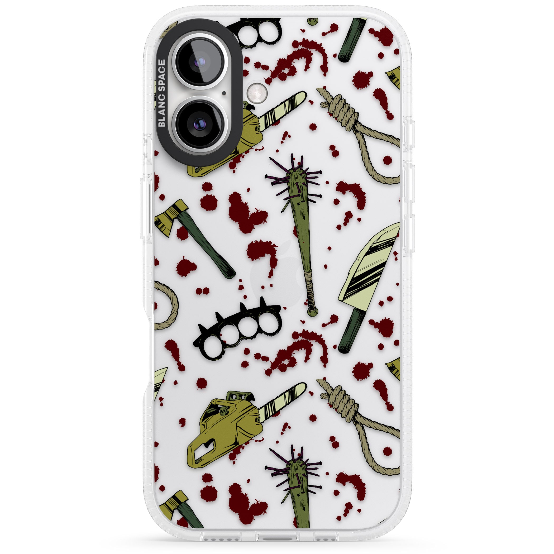 Movie Massacre iPhone 16 / 16 Plus Clear Case Impact Air - Blanc Space