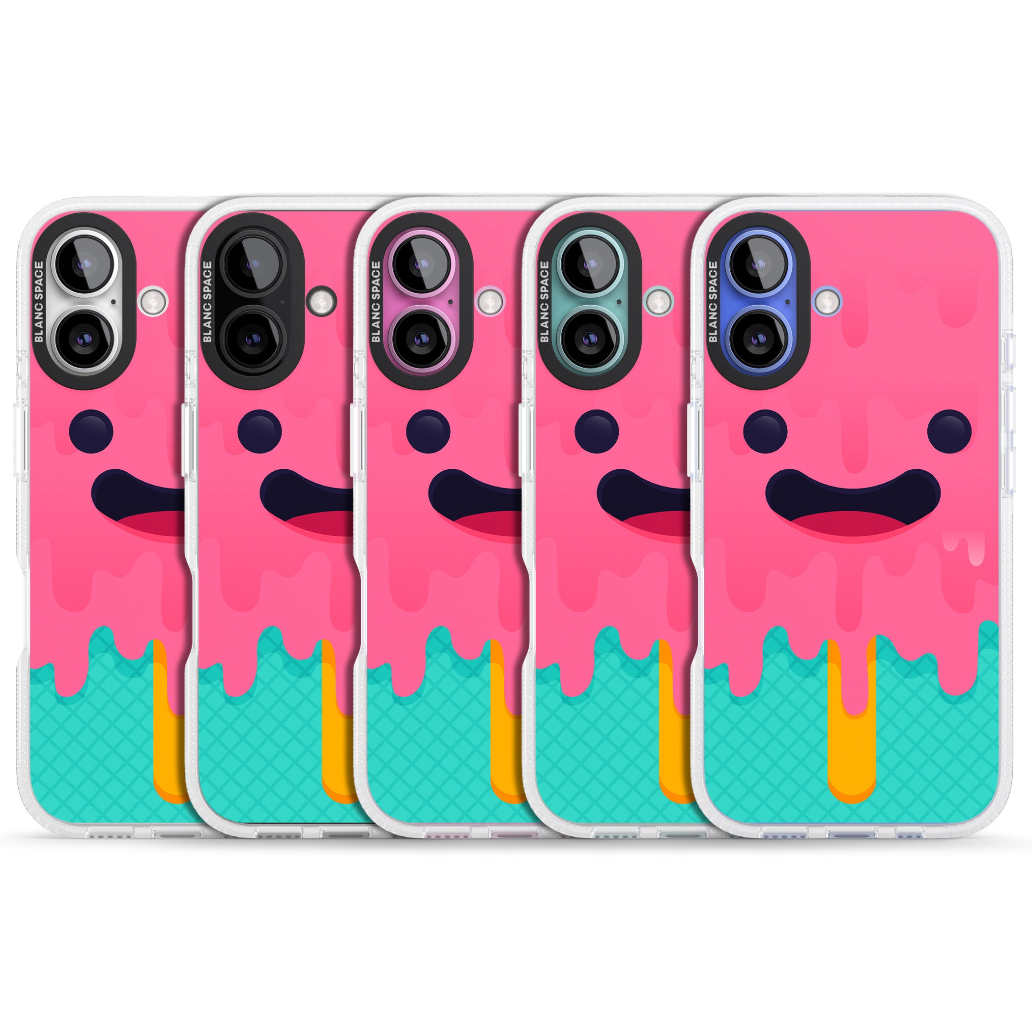 Ice Lolly iPhone 16 / 16 Plus Clear Case Impact Air - Blanc Space