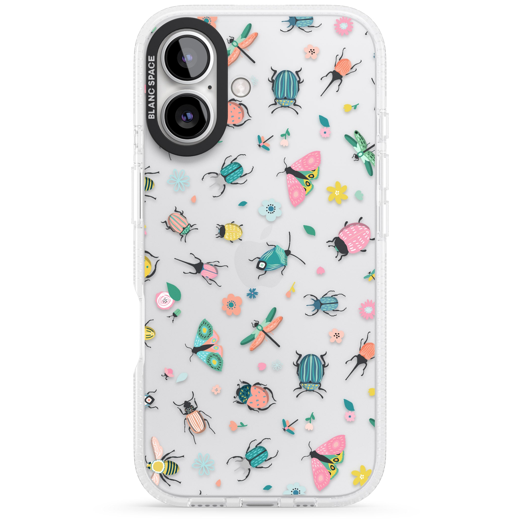 Spring Insects iPhone 16 / 16 Plus Clear Case Impact Air - Blanc Space