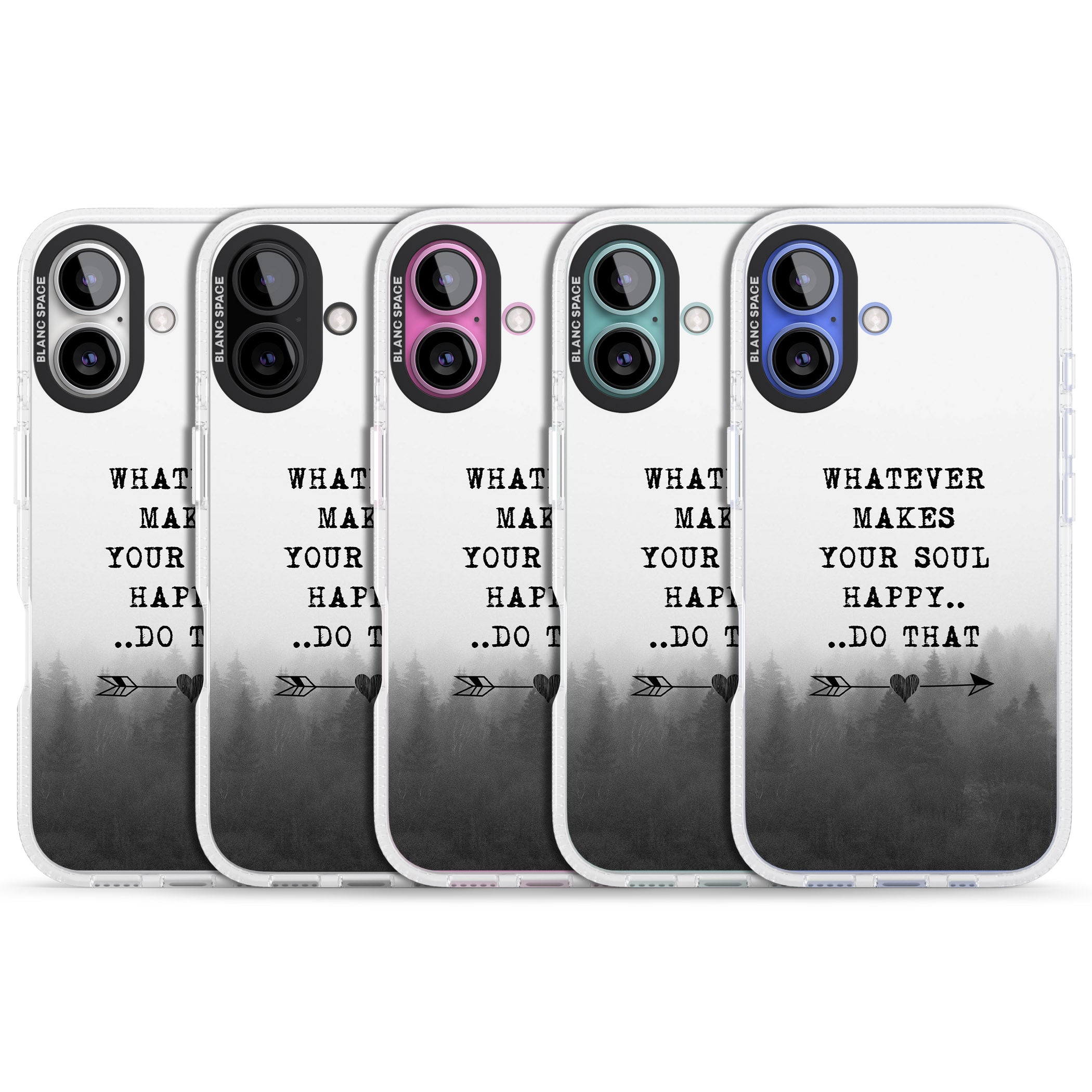 Whatever Makes Your Soul Quote iPhone 16 / 16 Plus Clear Case Impact Air - Blanc Space