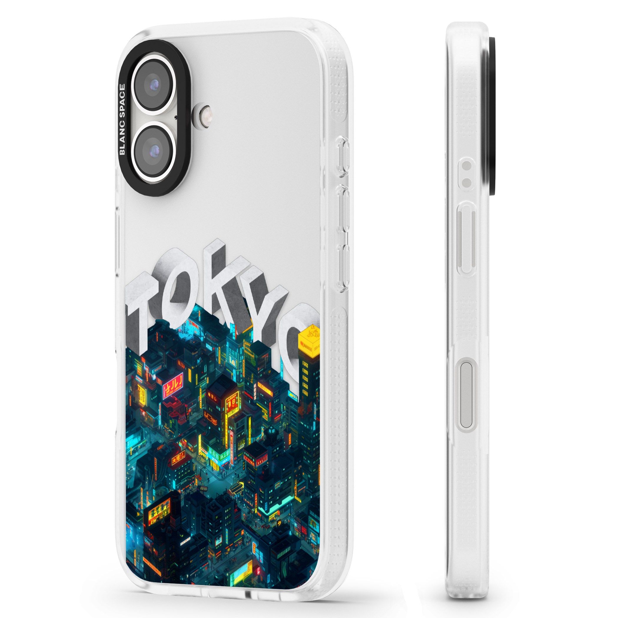 Tokyo iPhone 16 / 16 Plus Clear Case Impact Air - Blanc Space