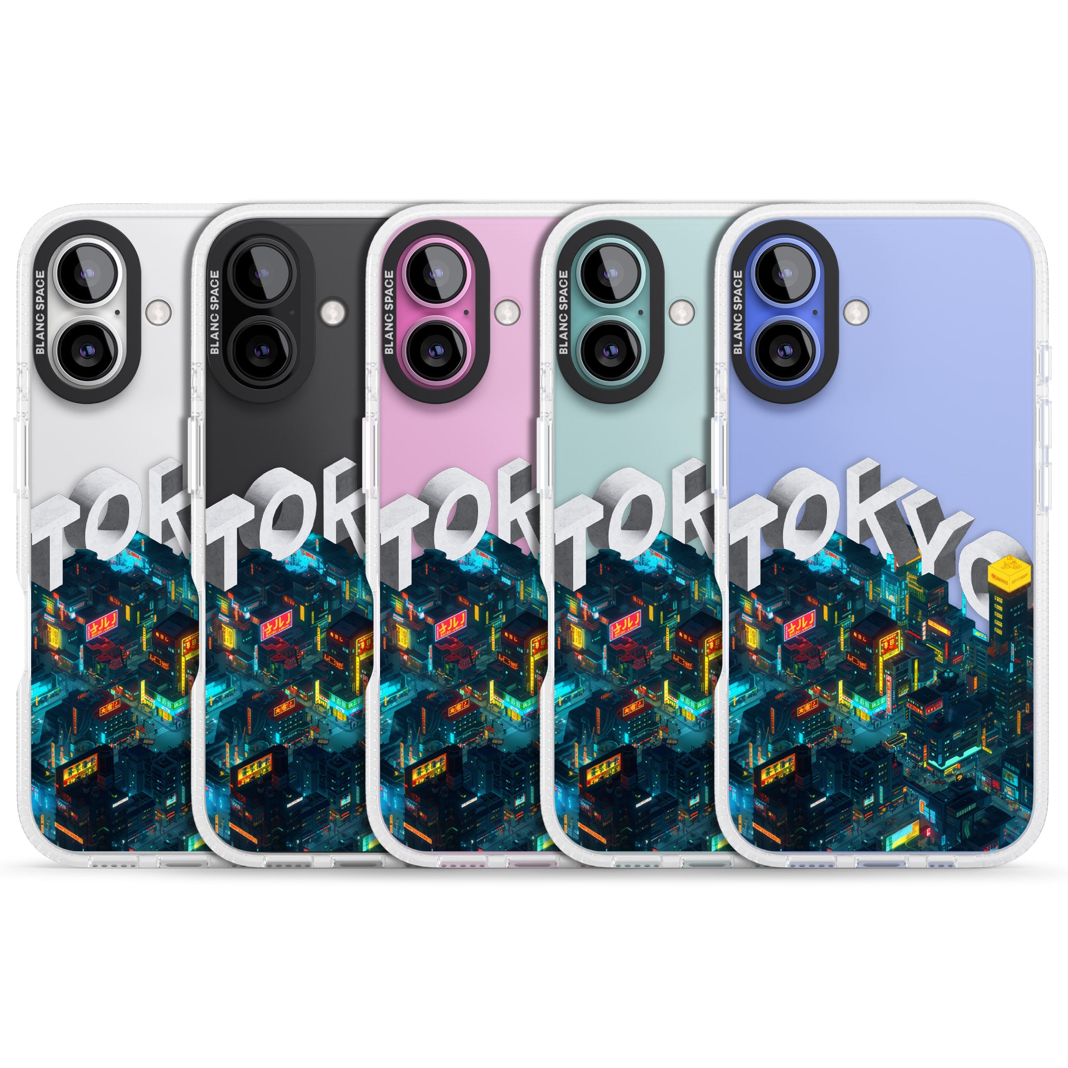 Tokyo iPhone 16 / 16 Plus Clear Case Impact Air - Blanc Space