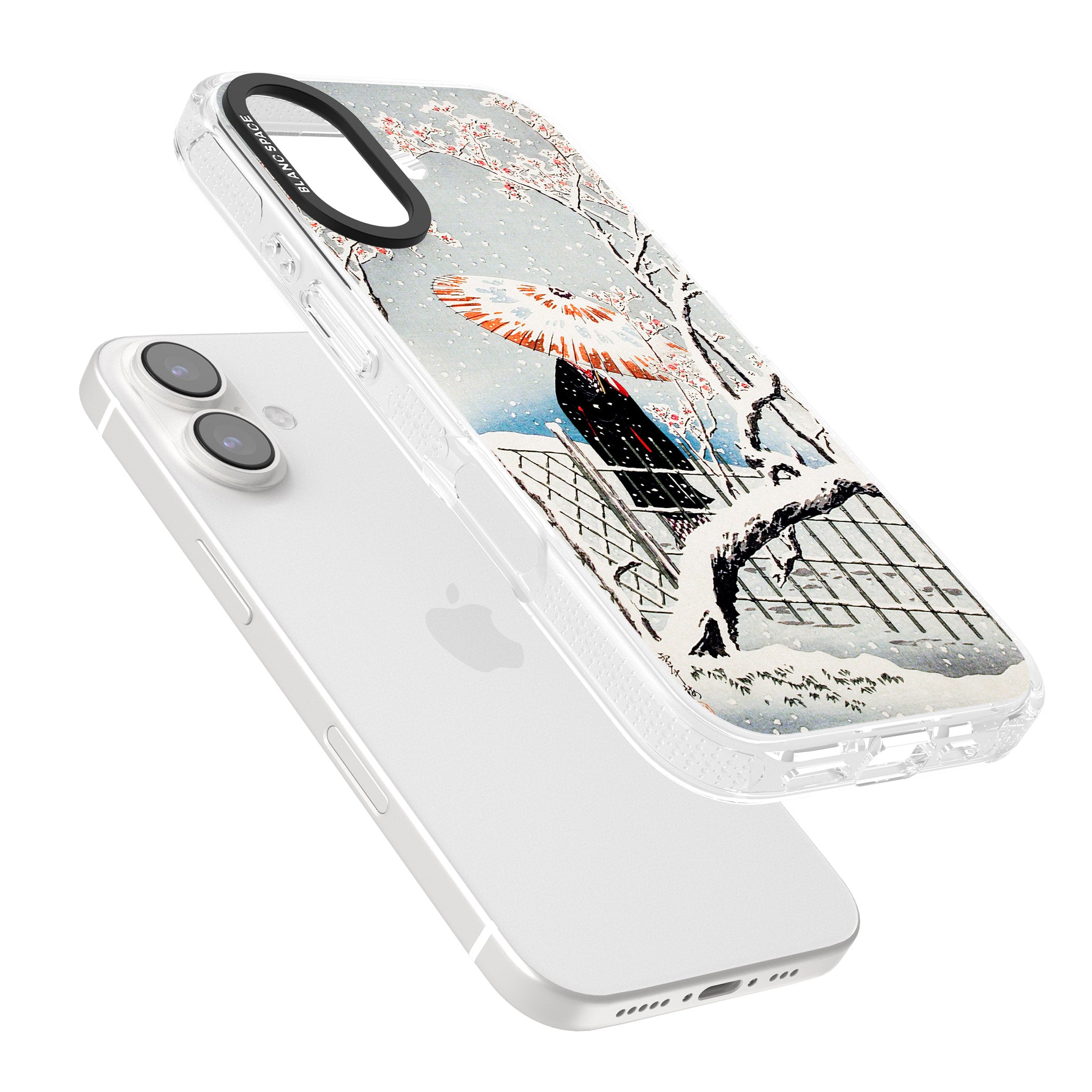 Plum Tree in Snow by Hiroaki Takahashi iPhone 16 / 16 Plus Clear Case Impact Air - Blanc Space