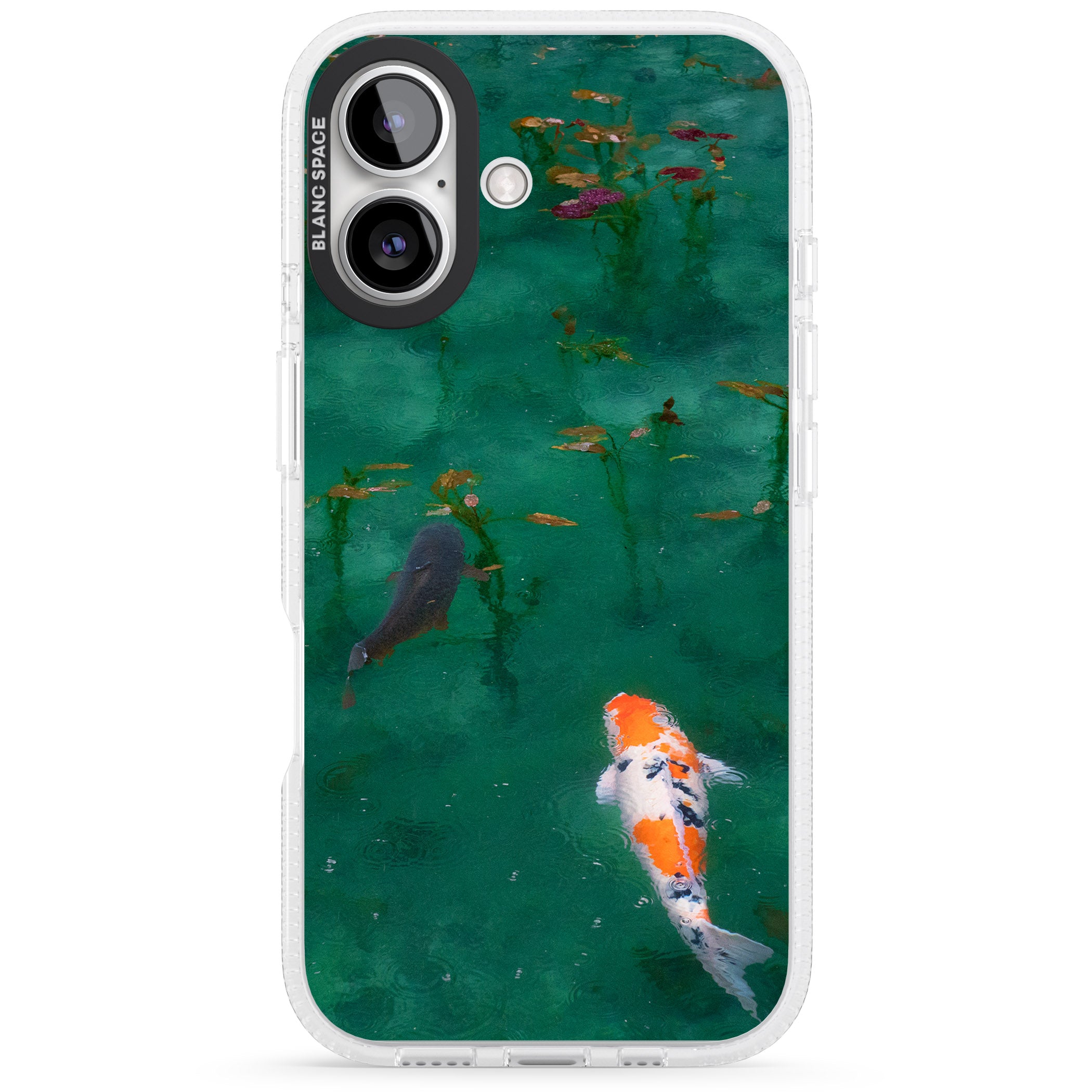Koi Fish iPhone 16 / 16 Plus Clear Case Impact Air - Blanc Space