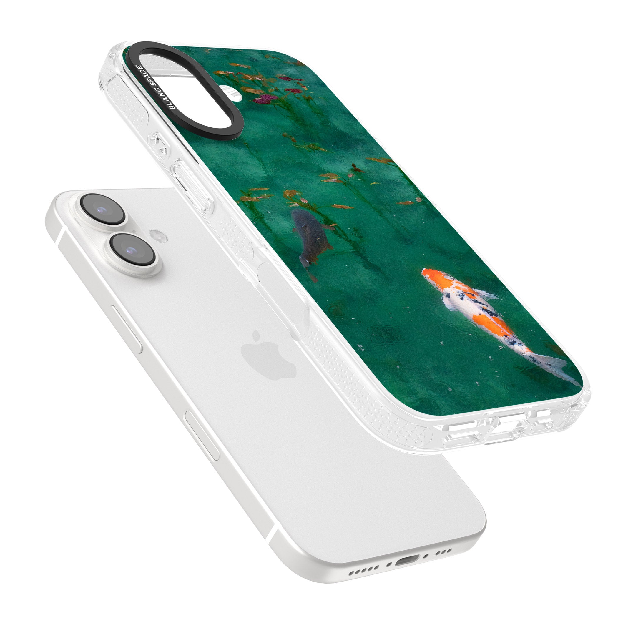 Koi Fish iPhone 16 / 16 Plus Clear Case Impact Air - Blanc Space