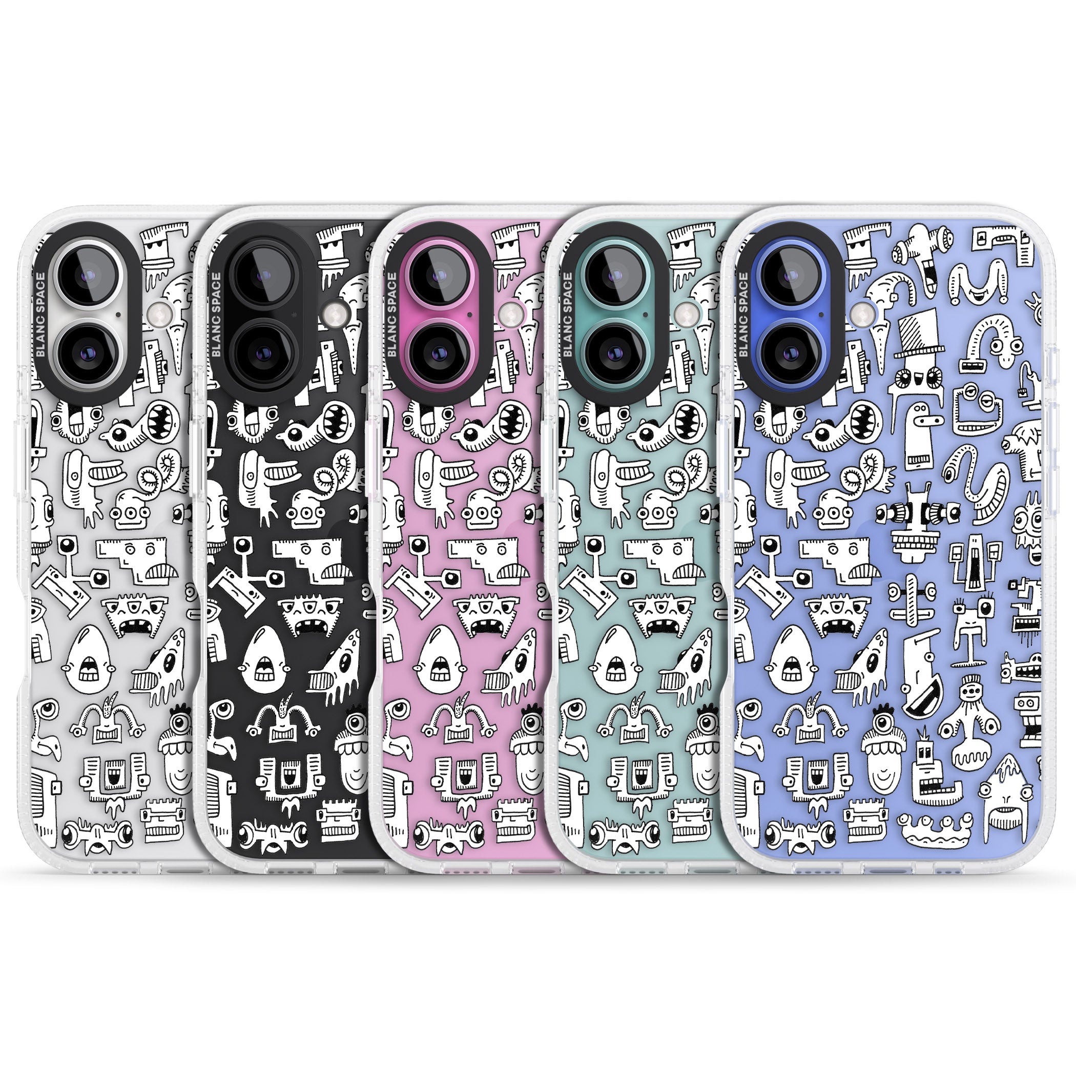 Weird Friends iPhone 16 / 16 Plus Clear Case Impact Air - Blanc Space