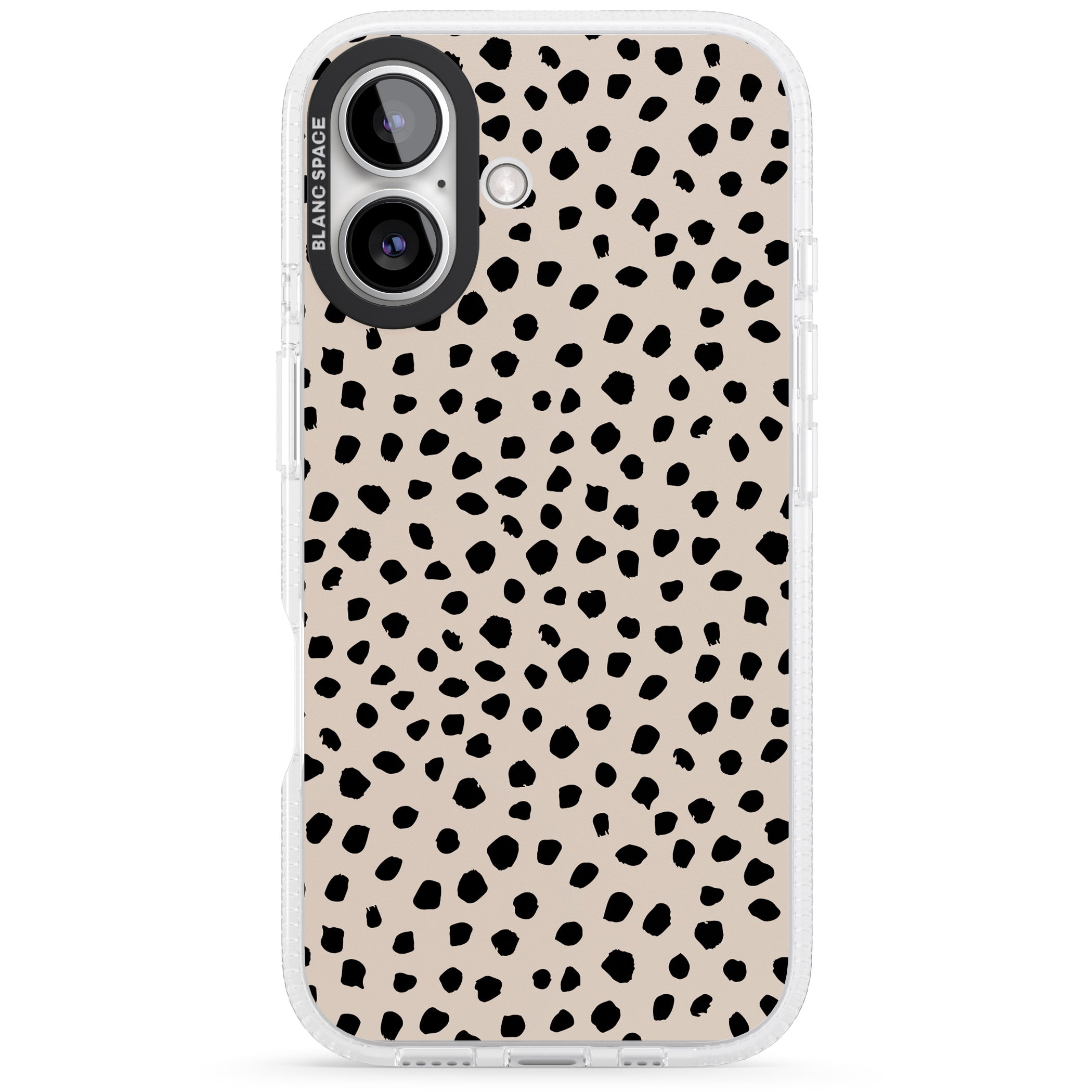 Almond Latte iPhone 16 / 16 Plus Clear Case Impact Air - Blanc Space