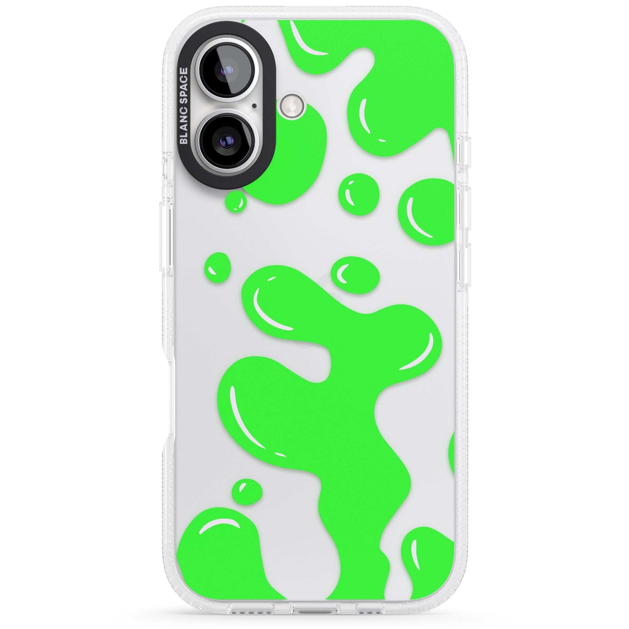 Green Lava Lamp iPhone 16 / 16 Plus Clear Case Impact Air - Blanc Space