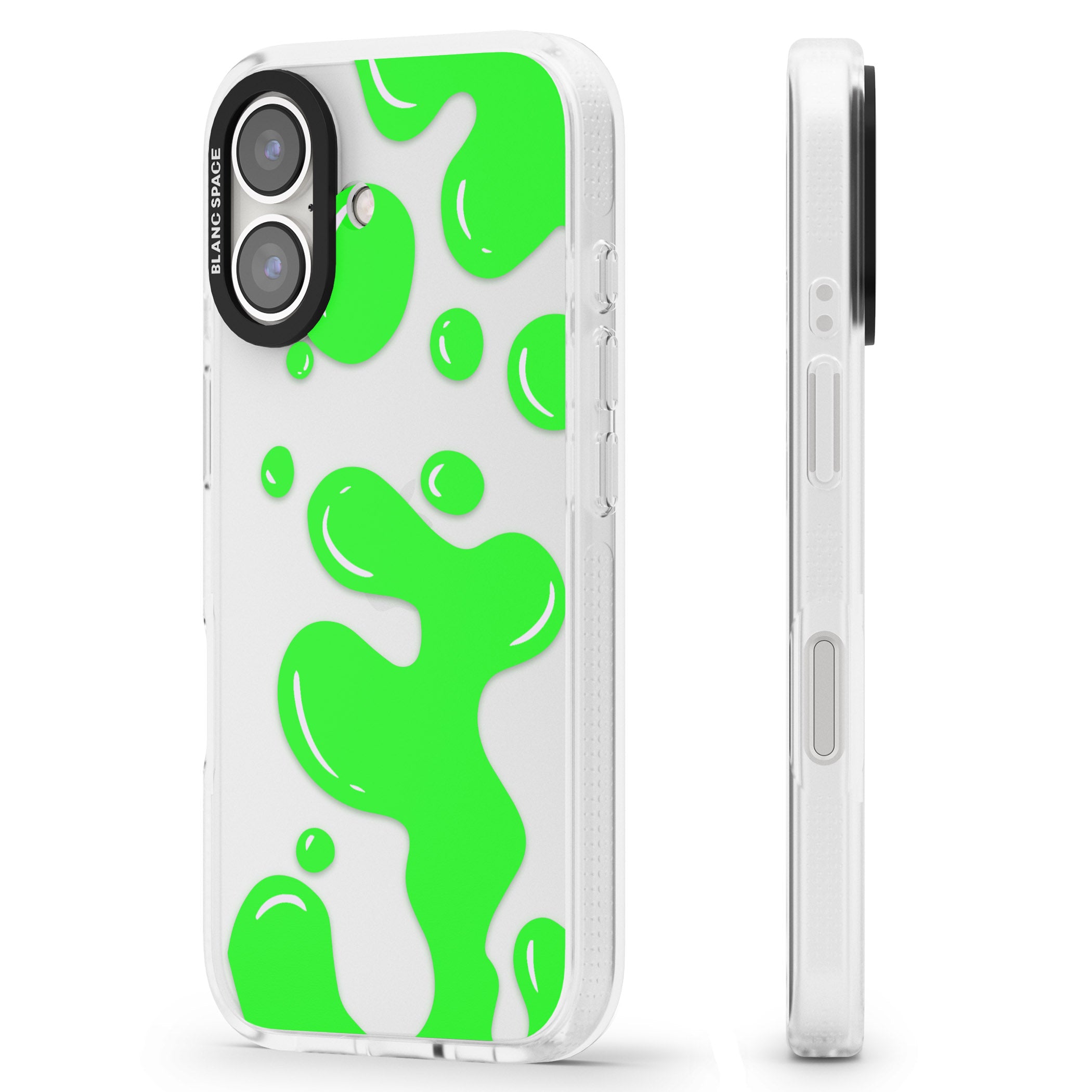 Green Lava Lamp iPhone 16 / 16 Plus Clear Case Impact Air - Blanc Space