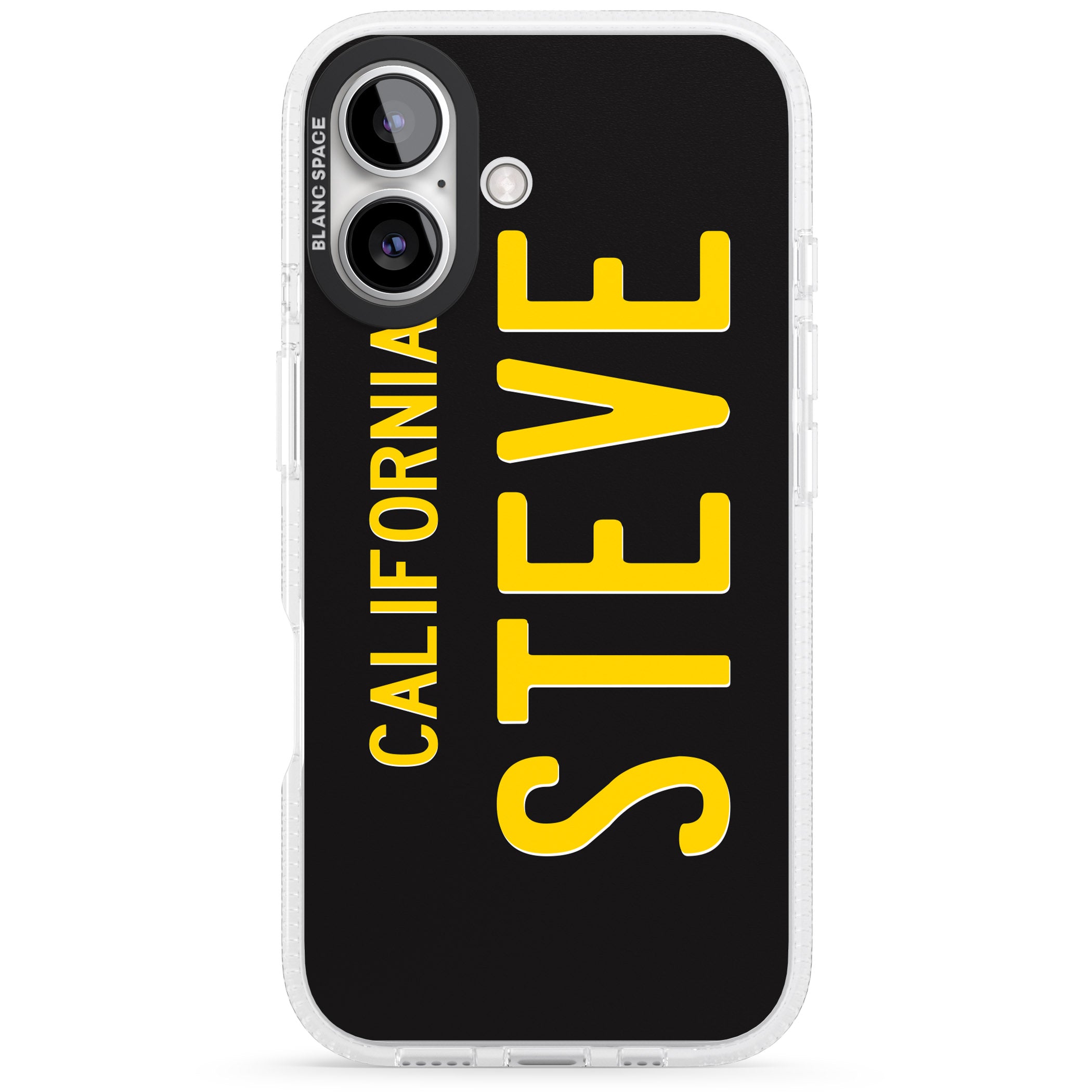 Vintage California License Plate iPhone 16 / 16 Plus Clear Case Impact Air - Blanc Space