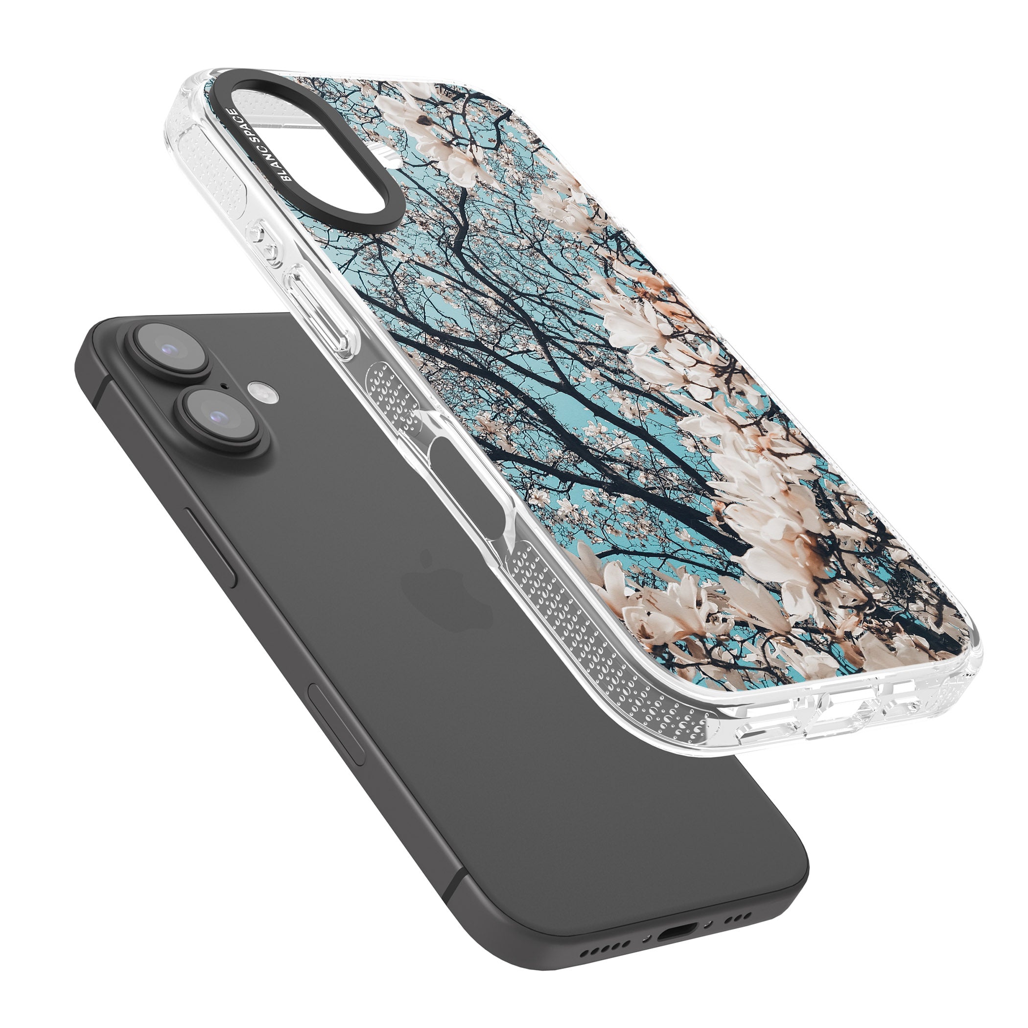 Magnolia Tree Photograph iPhone 16 / 16 Plus Clear Case Impact Air - Blanc Space