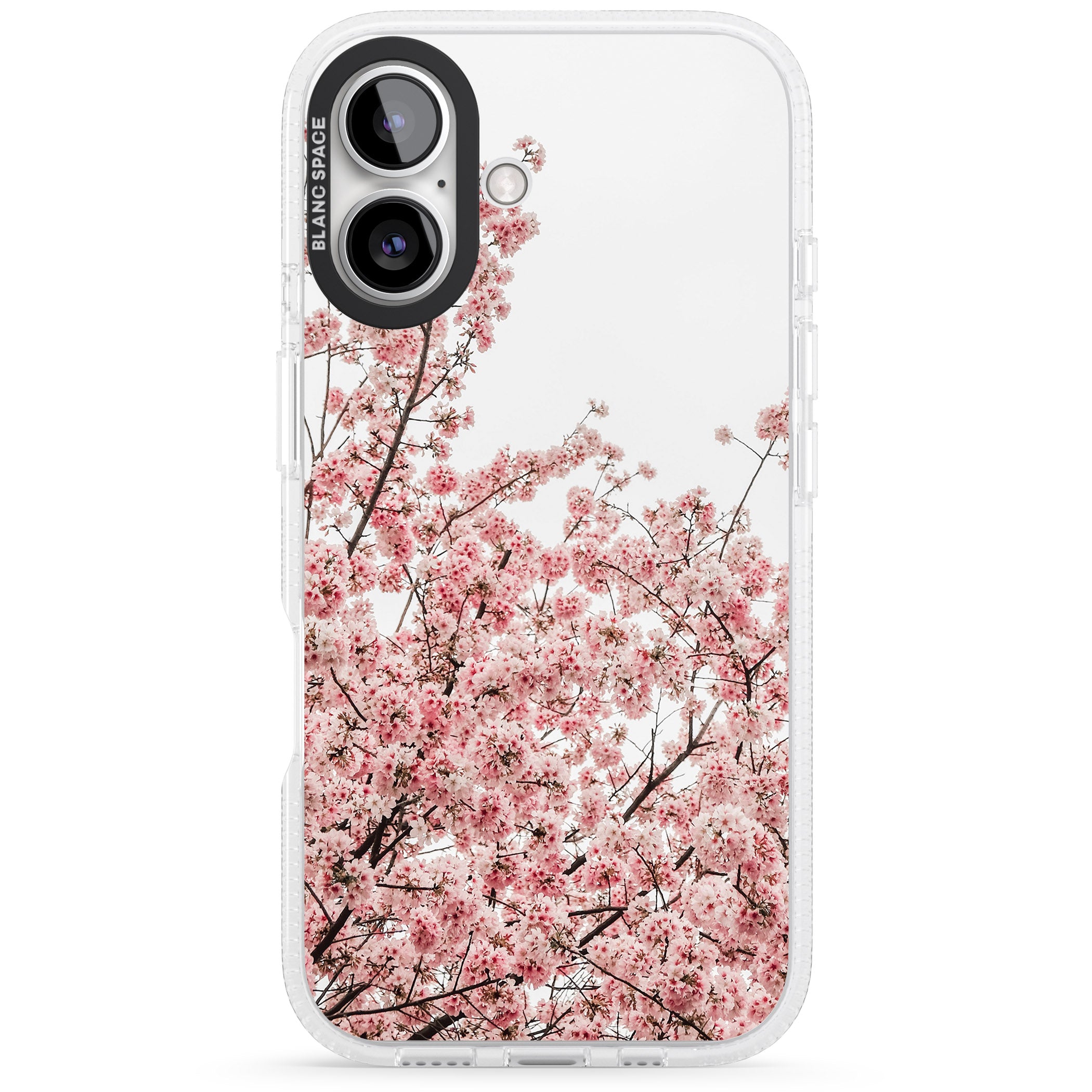 Cherry Blossoms - Real Floral Photographs iPhone 16 / 16 Plus Clear Case Impact Air - Blanc Space