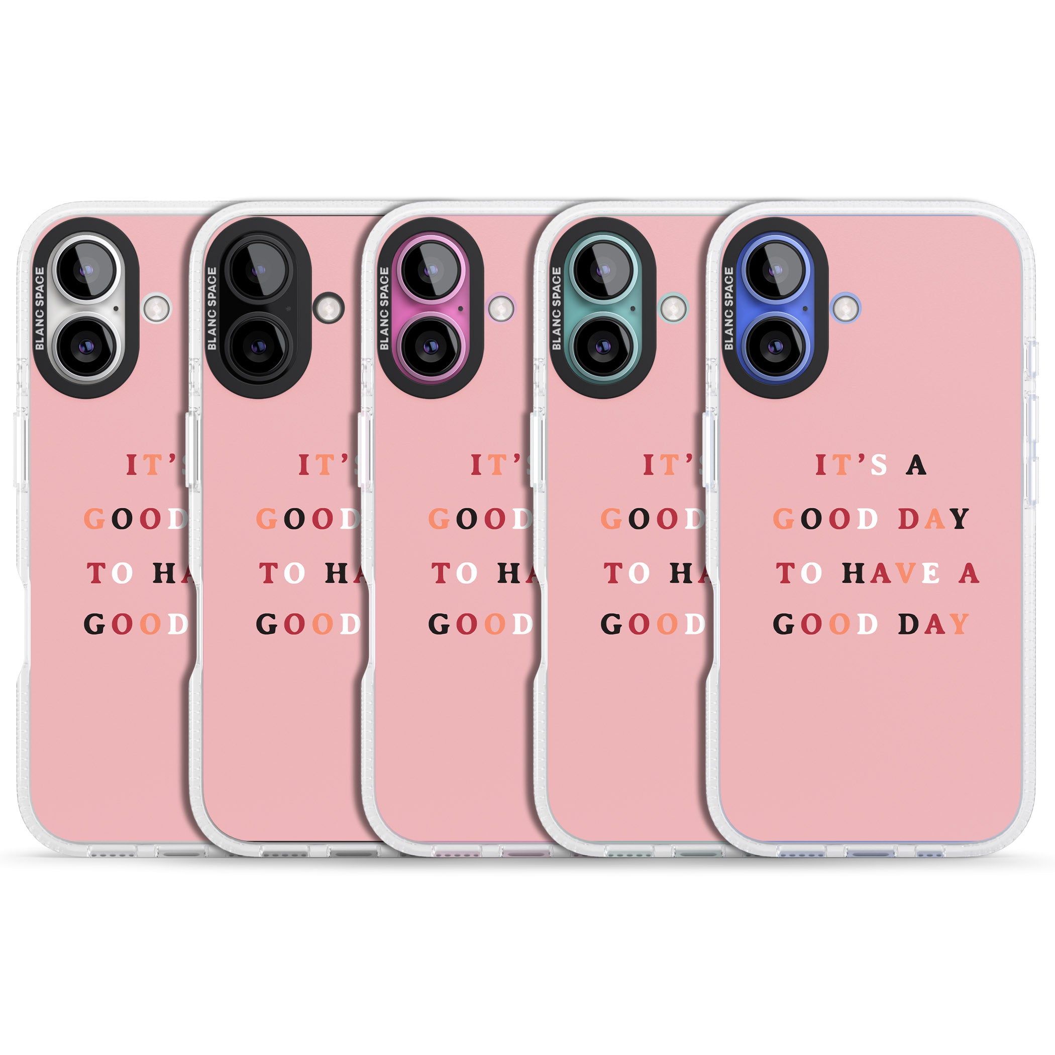 It's a good day to have a good day iPhone 16 / 16 Plus Clear Case Impact Air - Blanc Space