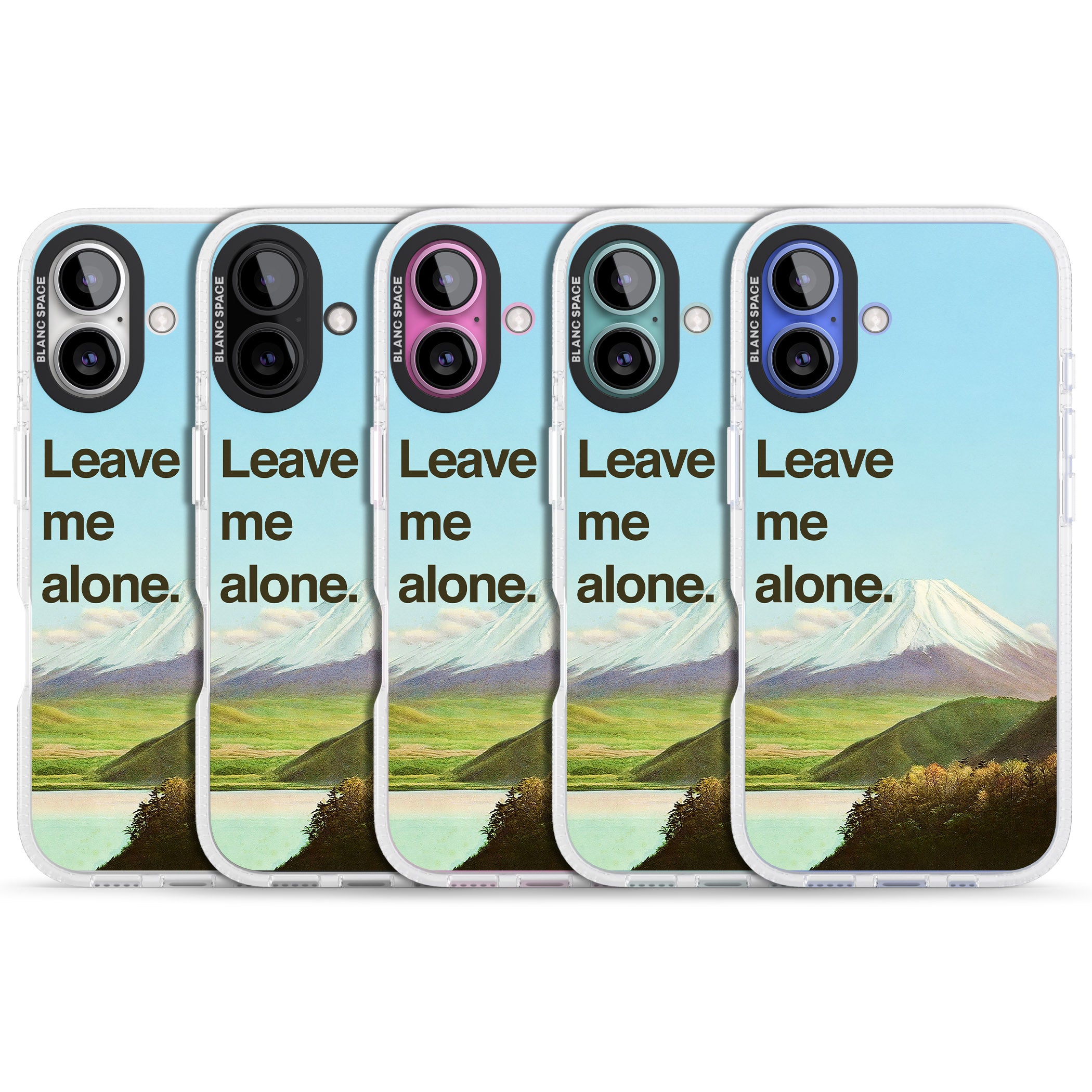 Leave me alone iPhone 16 / 16 Plus Clear Case Impact Air - Blanc Space