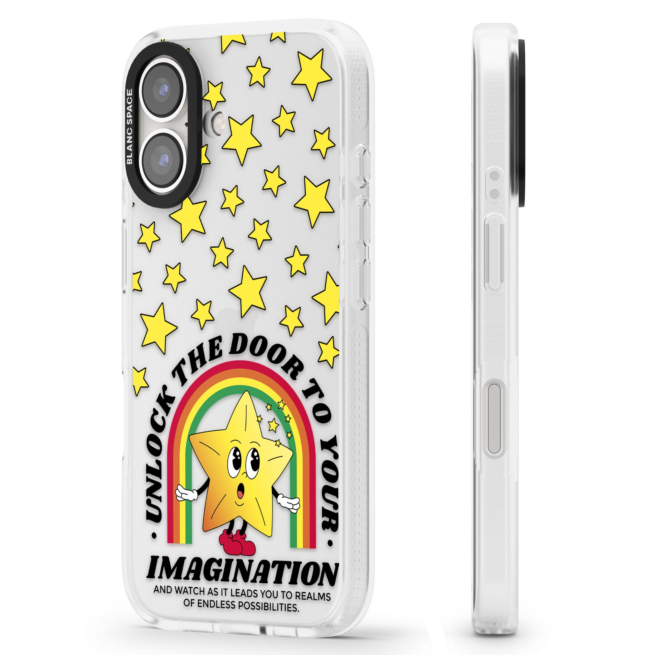 Imagination iPhone 16 / 16 Plus Clear Case Impact Air - Blanc Space
