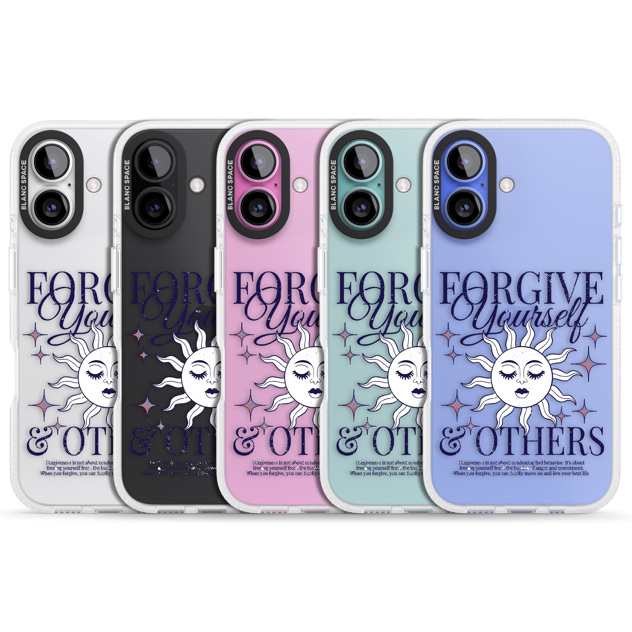 Forgiveness iPhone 16 / 16 Plus Clear Case Impact Air - Blanc Space