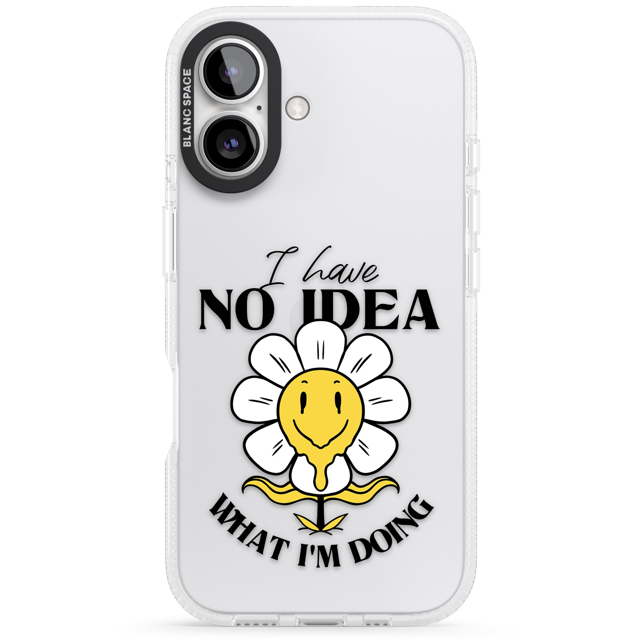 No Idea iPhone 16 / 16 Plus Clear Case Impact Air - Blanc Space