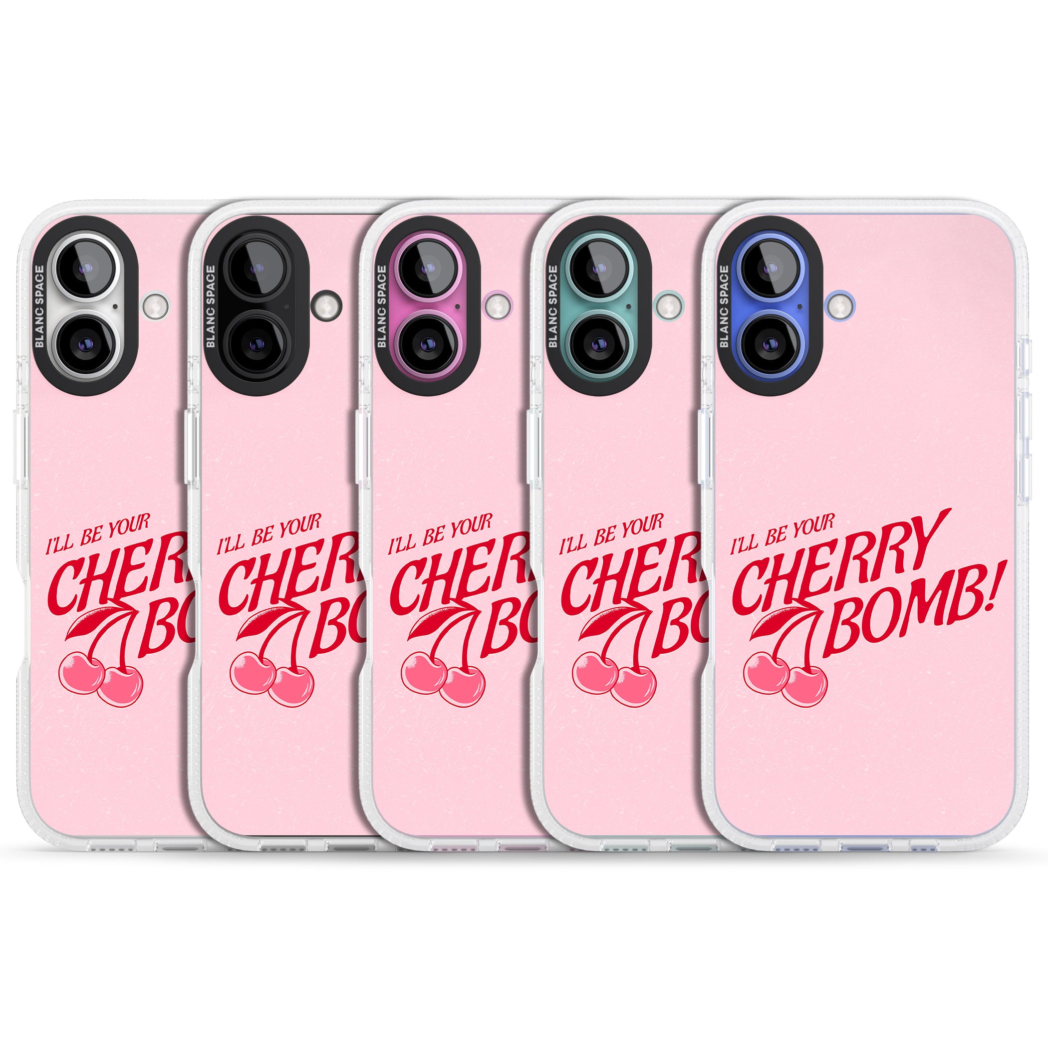 Your Cherry Bomb iPhone 16 / 16 Plus Clear Case Impact Air - Blanc Space