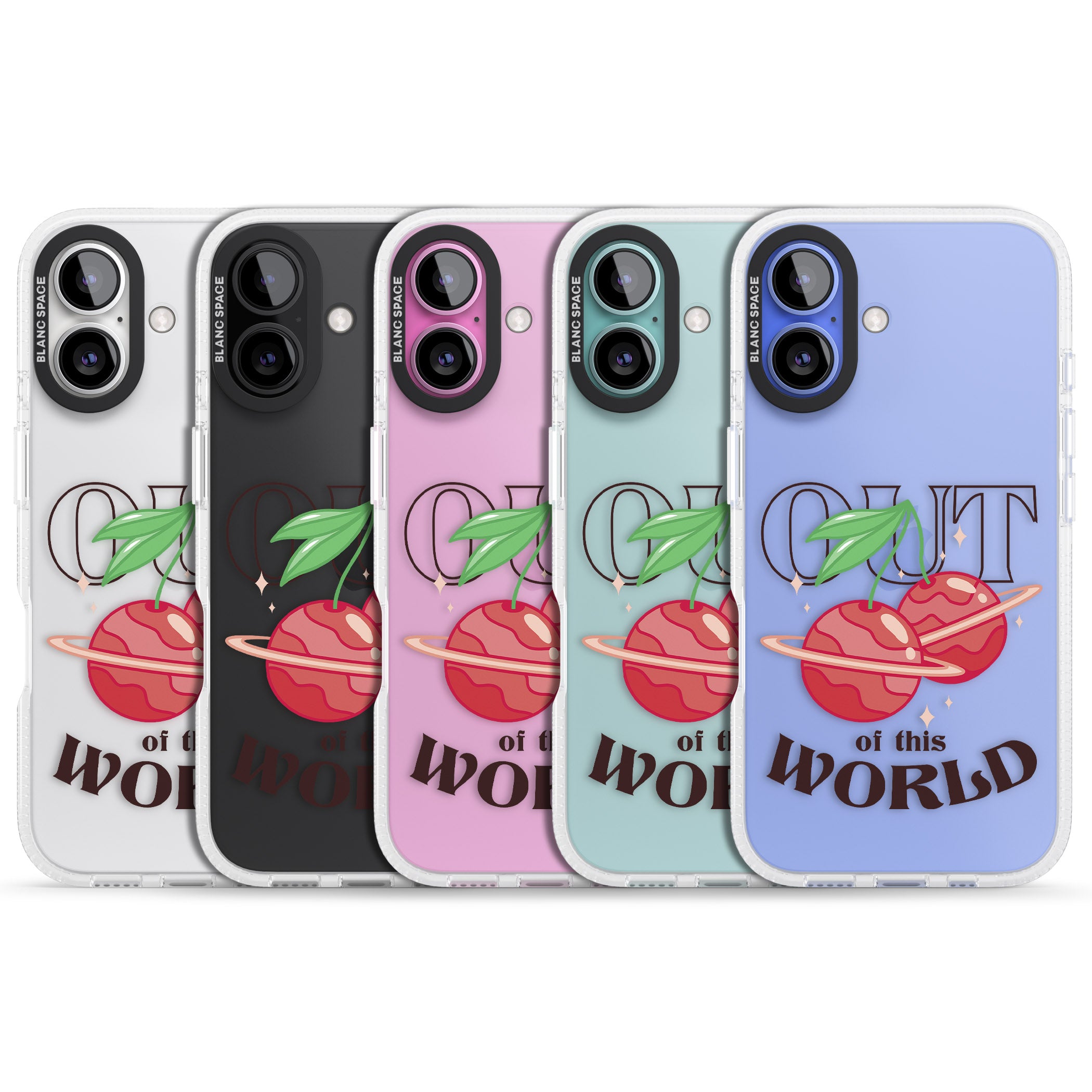 Out of This World iPhone 16 / 16 Plus Clear Case Impact Air - Blanc Space