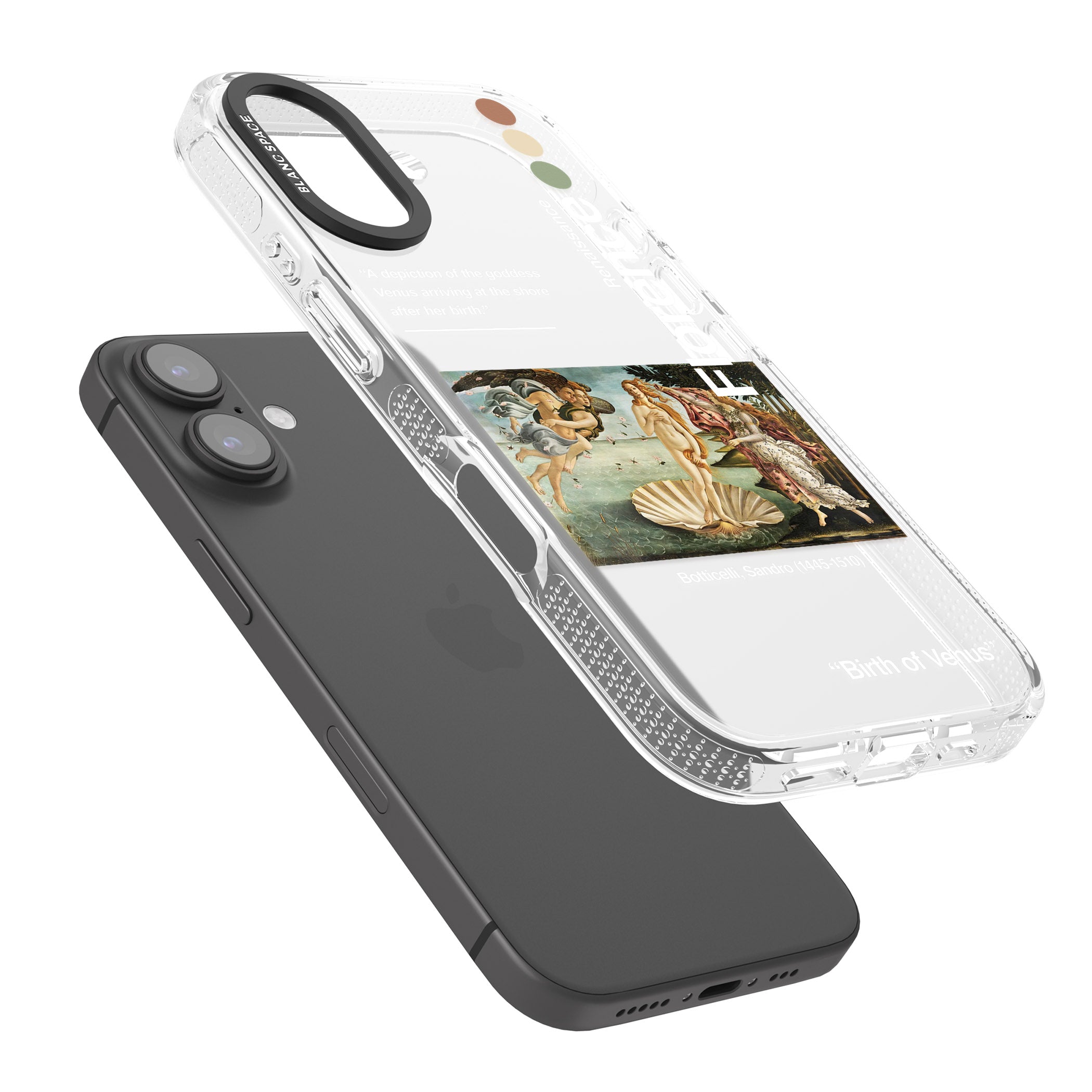 Birth of Venus iPhone 16 / 16 Plus Clear Case Impact Air - Blanc Space