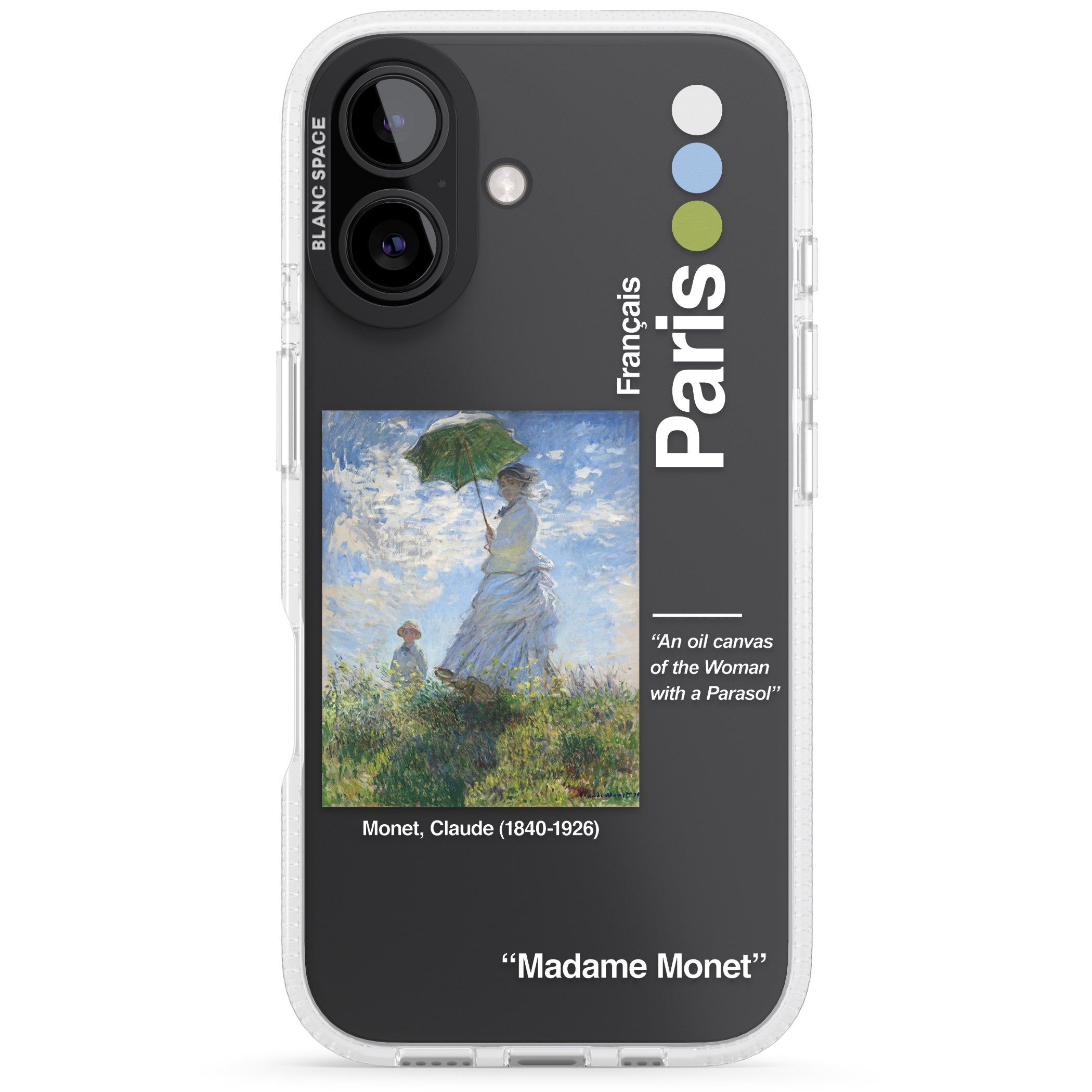 Madame Monet and Her Son iPhone 16 / 16 Plus Clear Case Impact Air - Blanc Space