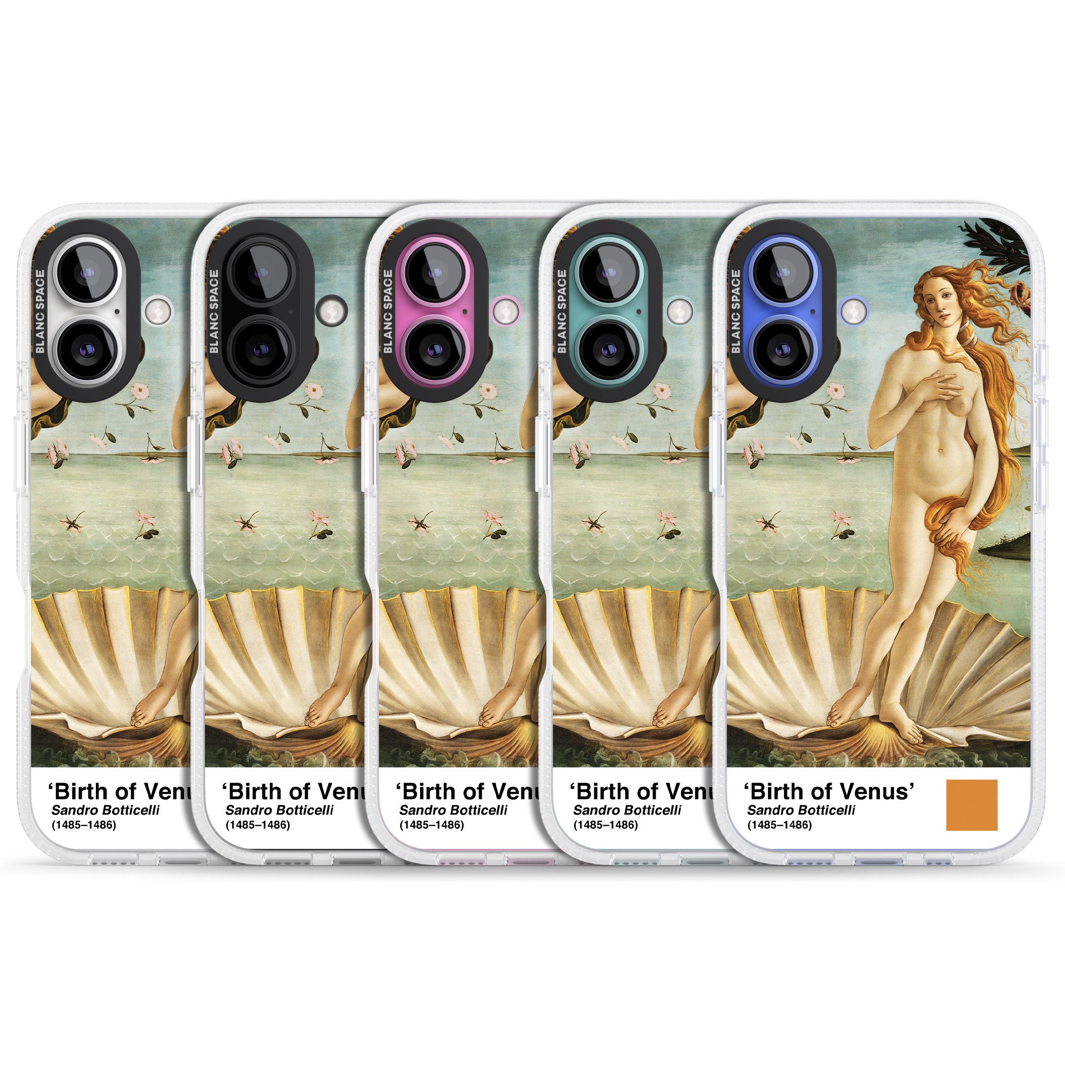 The Birth of Venus iPhone 16 / 16 Plus Clear Case Impact Air - Blanc Space