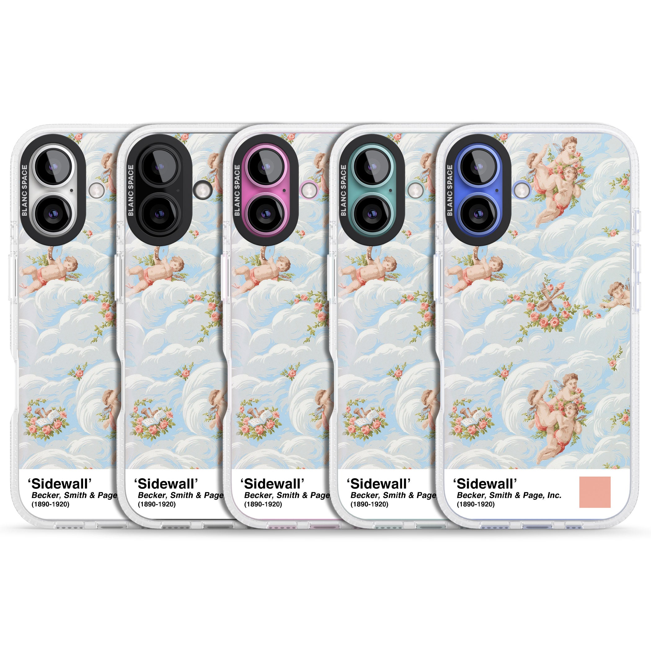 Sidewall iPhone 16 / 16 Plus Clear Case Impact Air - Blanc Space