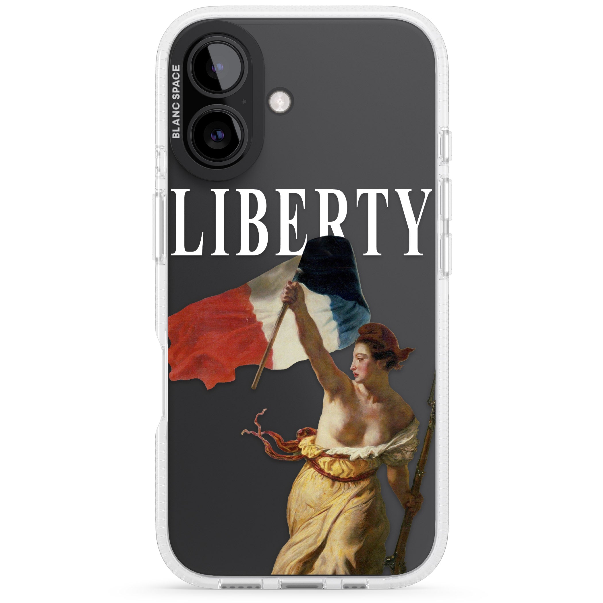Liberty iPhone 16 / 16 Plus Clear Case Impact Air - Blanc Space